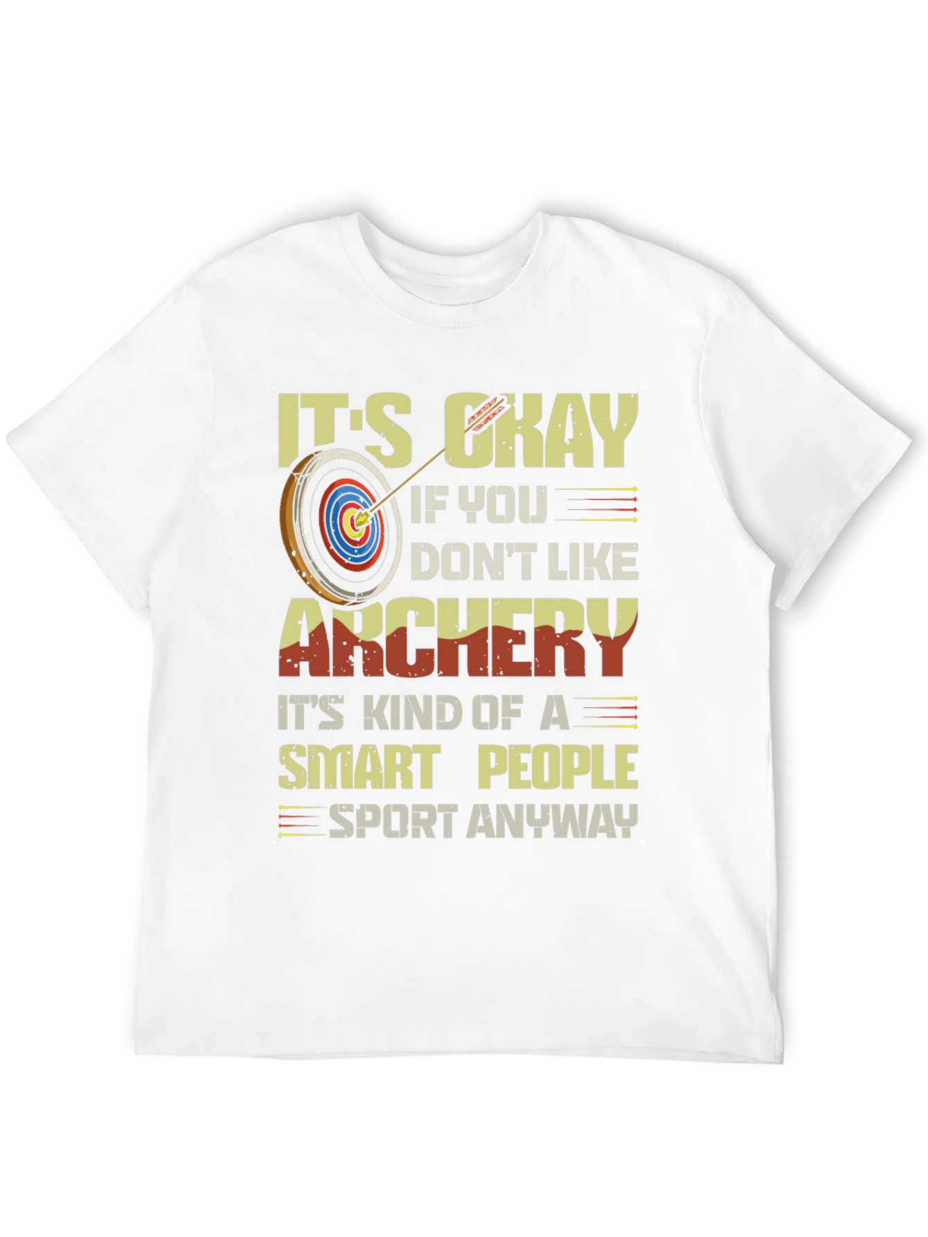 Black Archery Smart People T-Shirt view 12