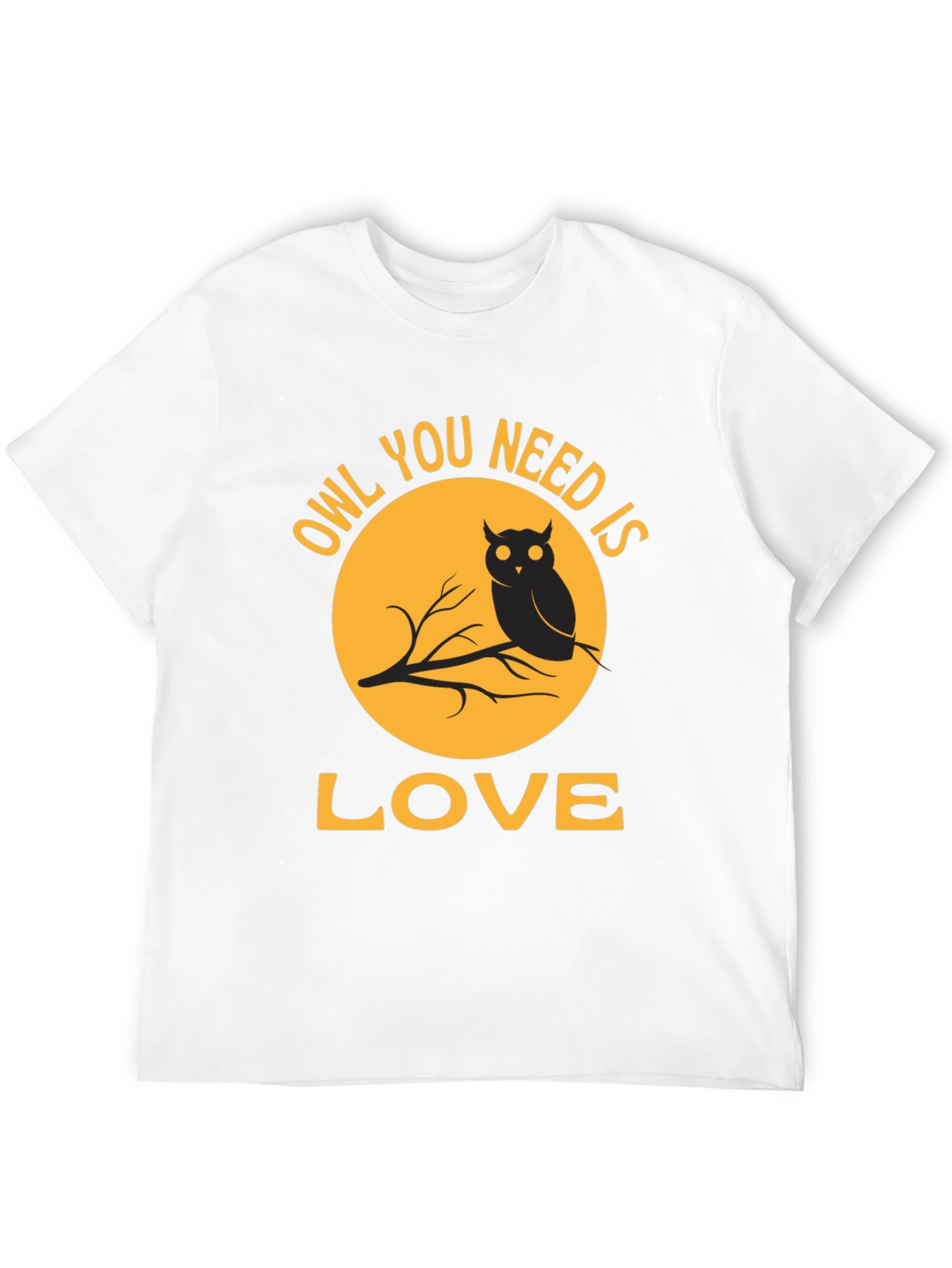 Black Owl You Need Is Love T-Shirt - Black view 12