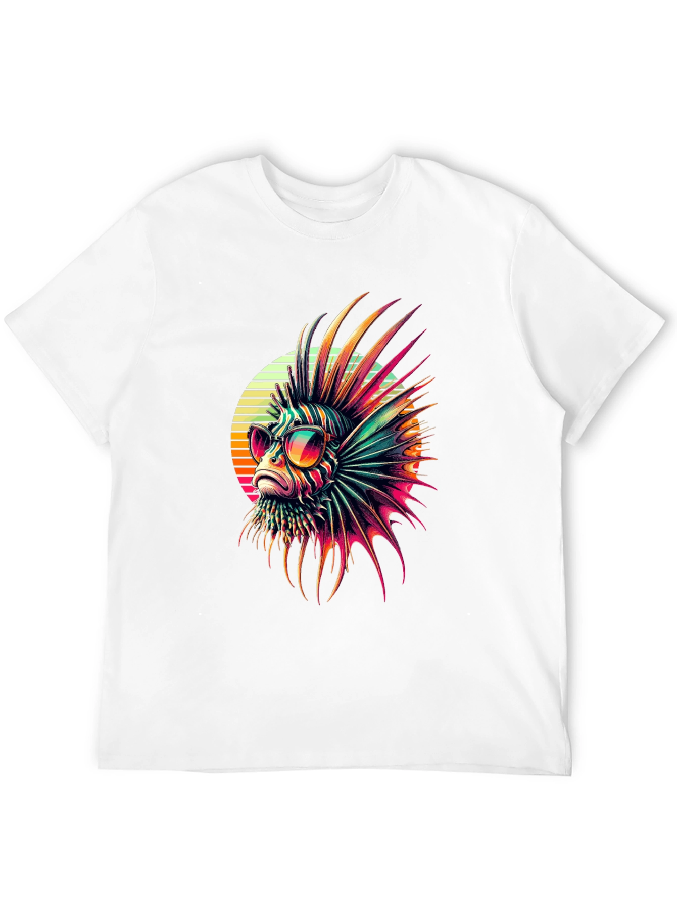 Black Cool Lionfish T-Shirt view 12