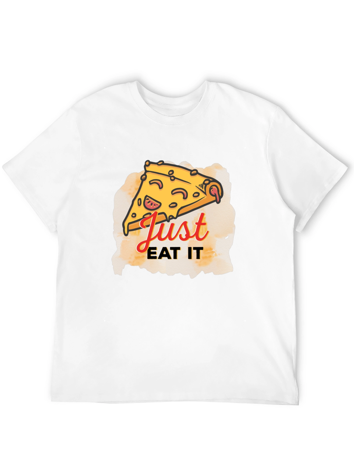 Black Just Eat It Pizza Graphic Tee - Black T-Shirt view 12