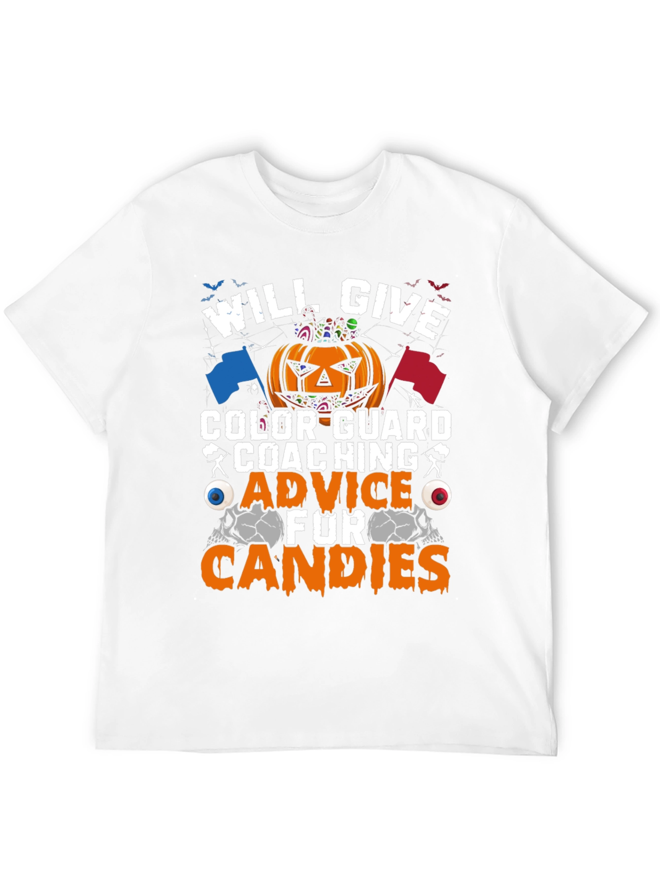 Black Halloween Color Guard Coaching T-Shirt view 12