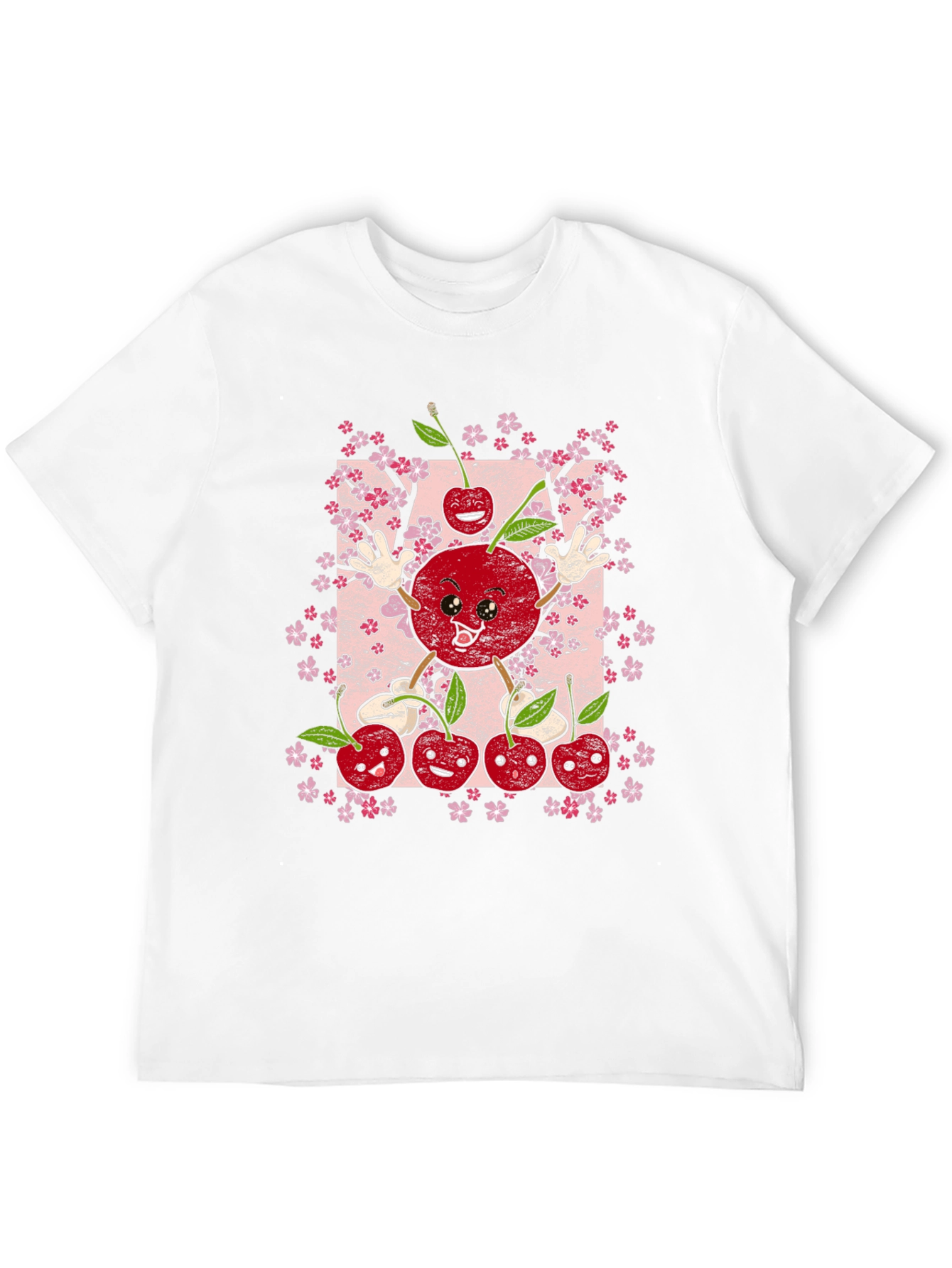 Black Cherry Blossom T-Shirt - Cute Fruit Graphic Tee view 12