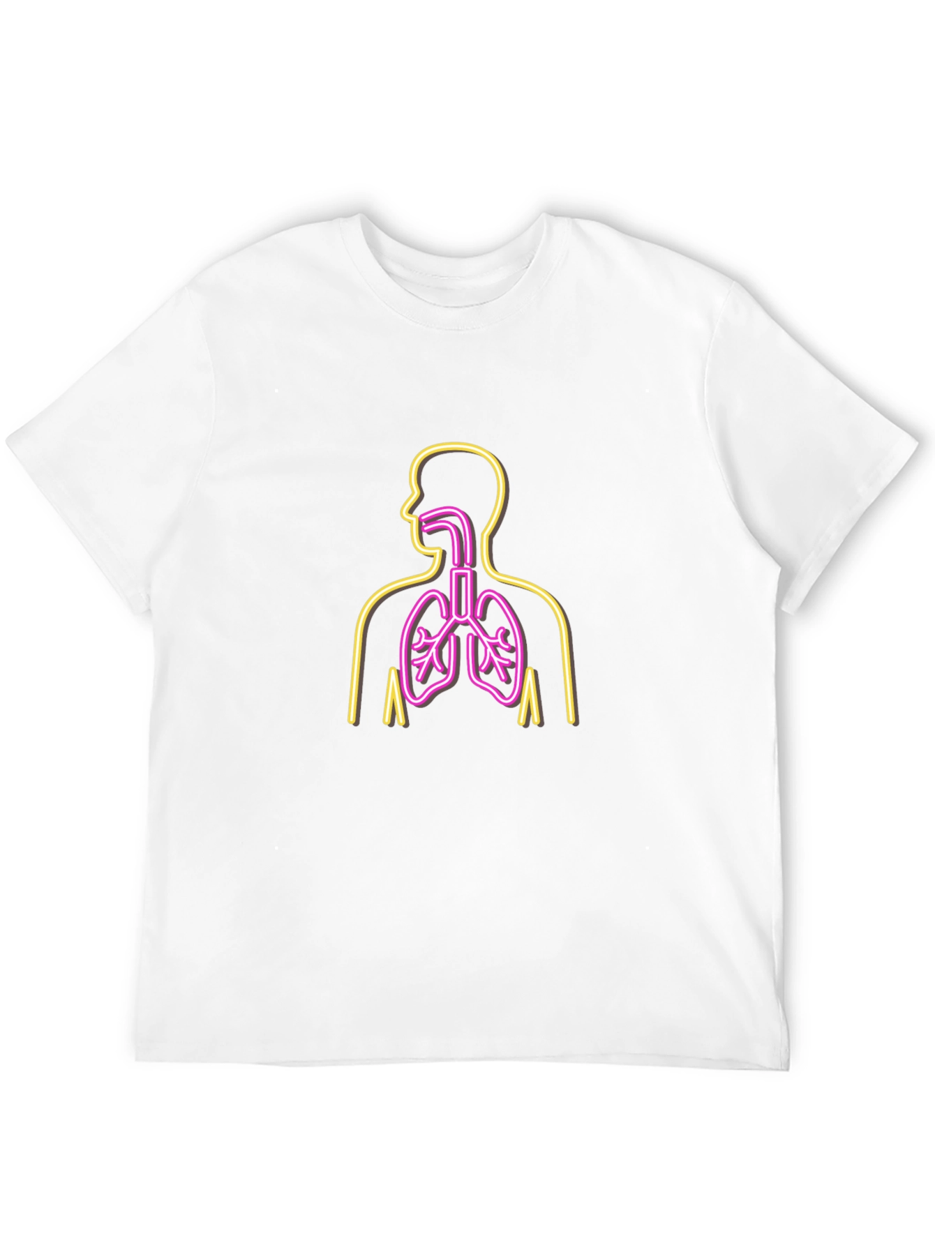 Black Anatomy Outline T-Shirt - Unisex view 12
