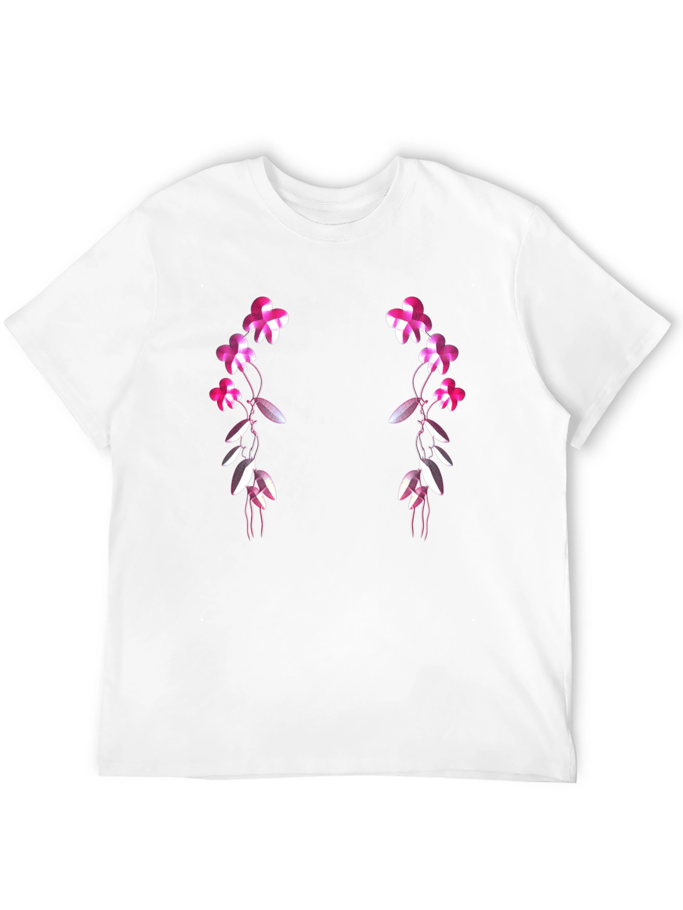 Black Floral Vines Graphic T-Shirt - Black view 12