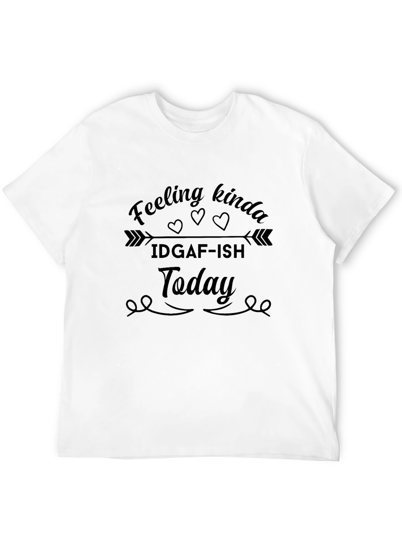 Black IDGAF-ish Today Graphic T-Shirt view 12