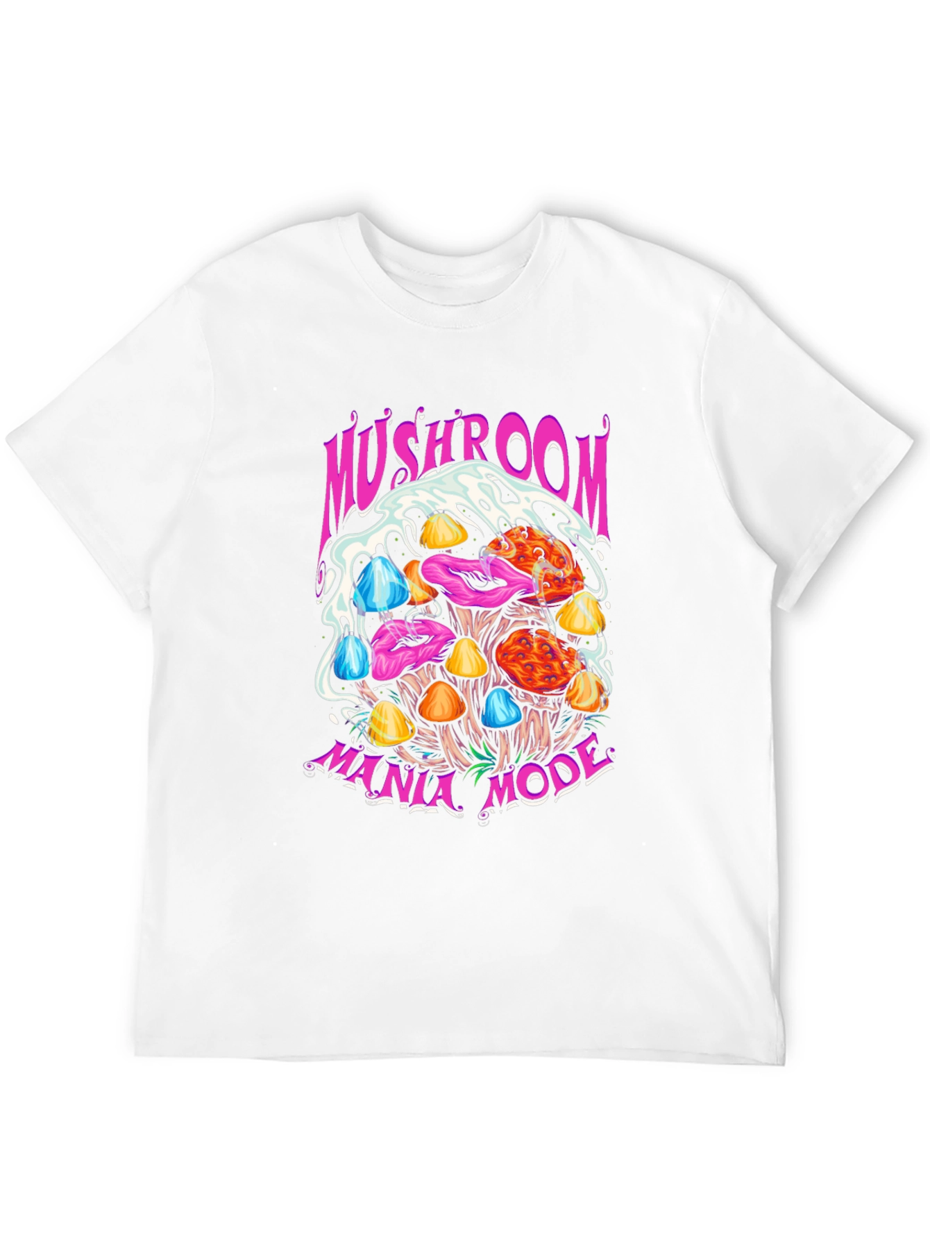 Black Mushroom Mania Mode Graphic Tee view 12