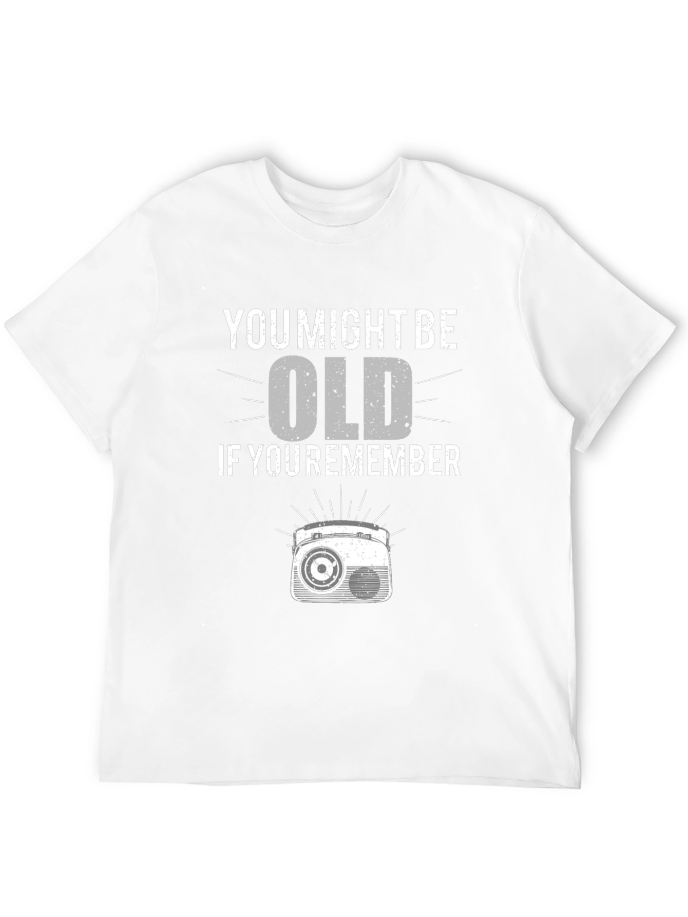 Black Retro Radio T-Shirt - You Might Be Old If... view 12