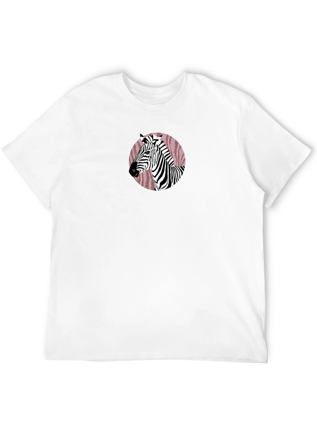 Black Zebra Graphic Print Crew Neck T-Shirt view 12