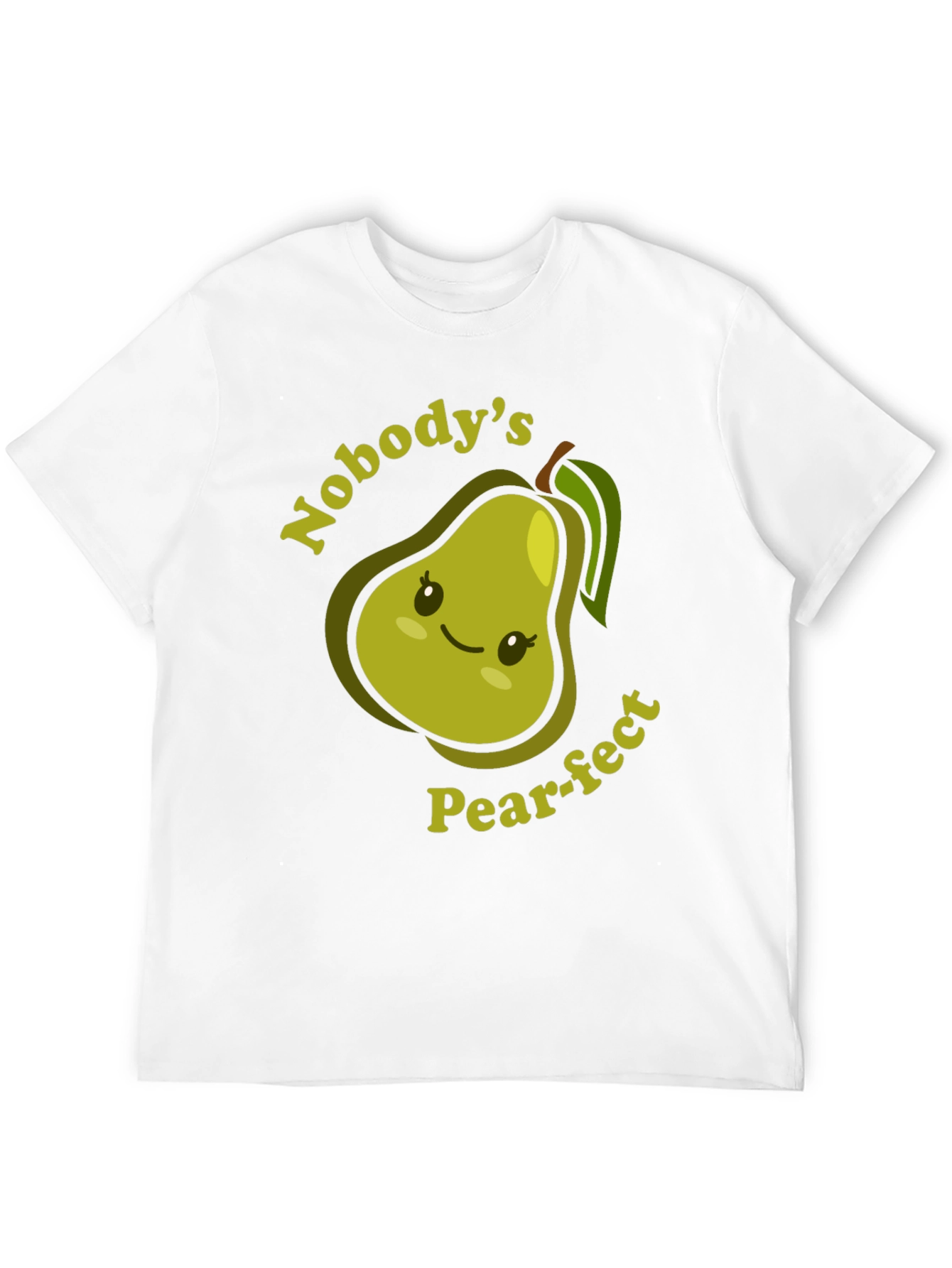 Black Nobody's Pear-fect T-Shirt Cute Fruit Pun Tee view 12