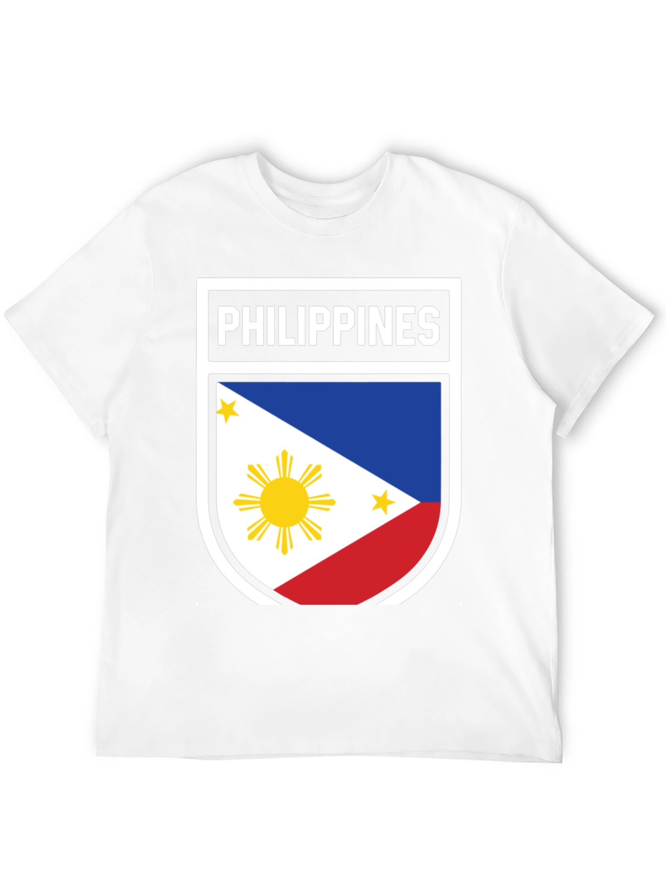 Black Philippines Flag Shield T-Shirt - Patriotic Filipino Pride view 12