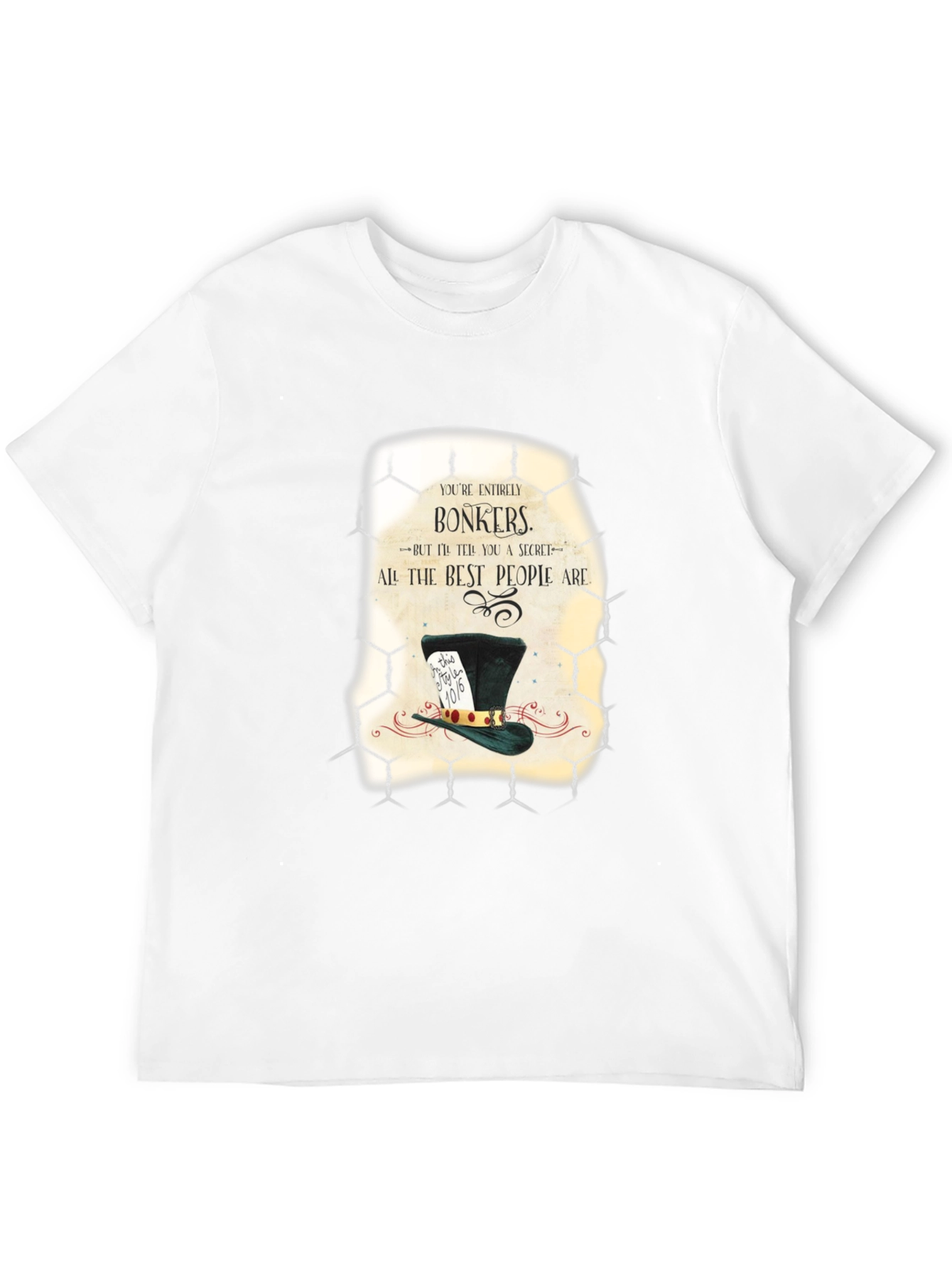 Black Alice in Wonderland Bonkers Graphic T-Shirt view 12