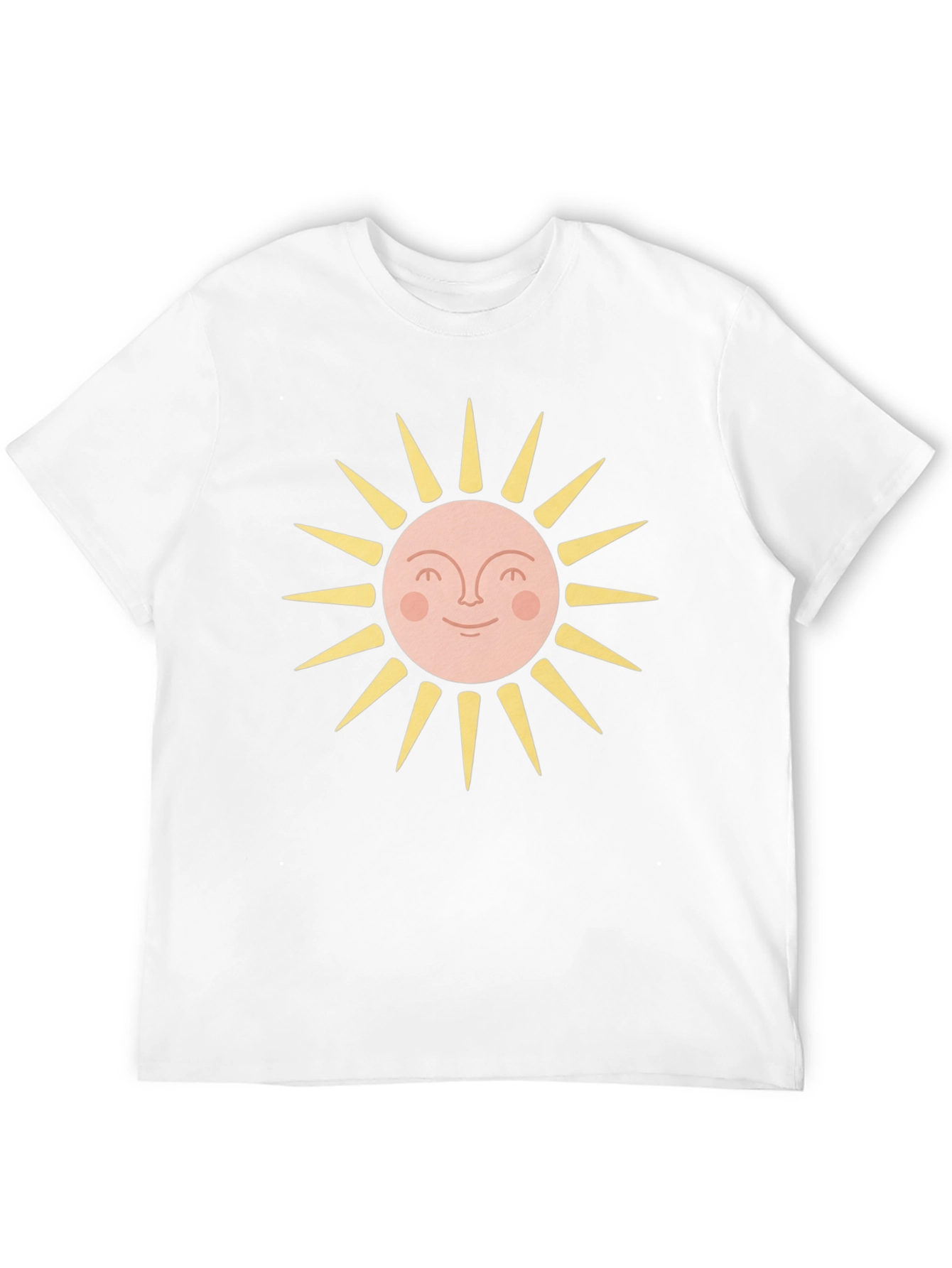 Black Smiling Sun Graphic Tee - Black Cotton Blend T-Shirt view 12