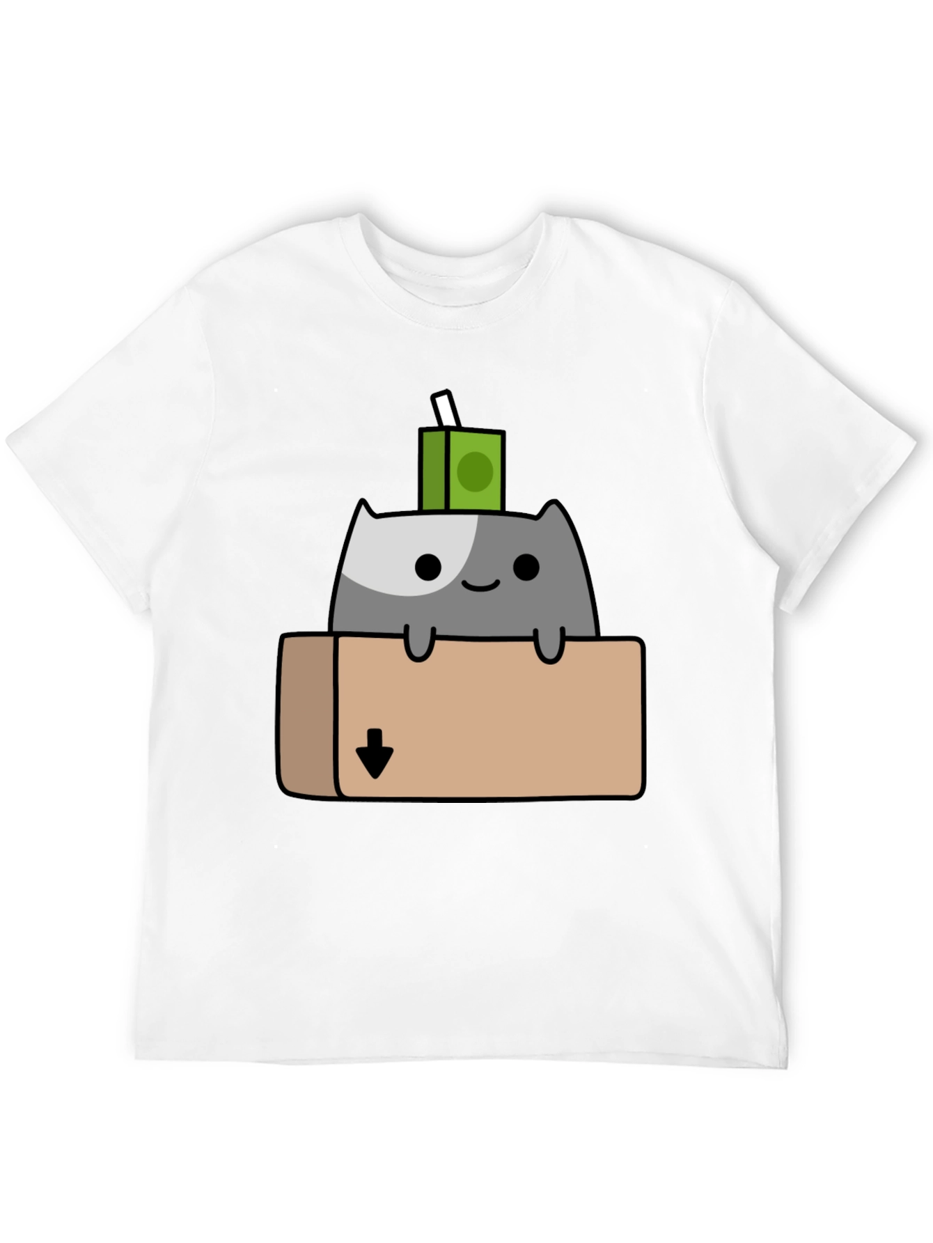 Black Cat in Box T-Shirt - Quirky Cartoon Design view 12