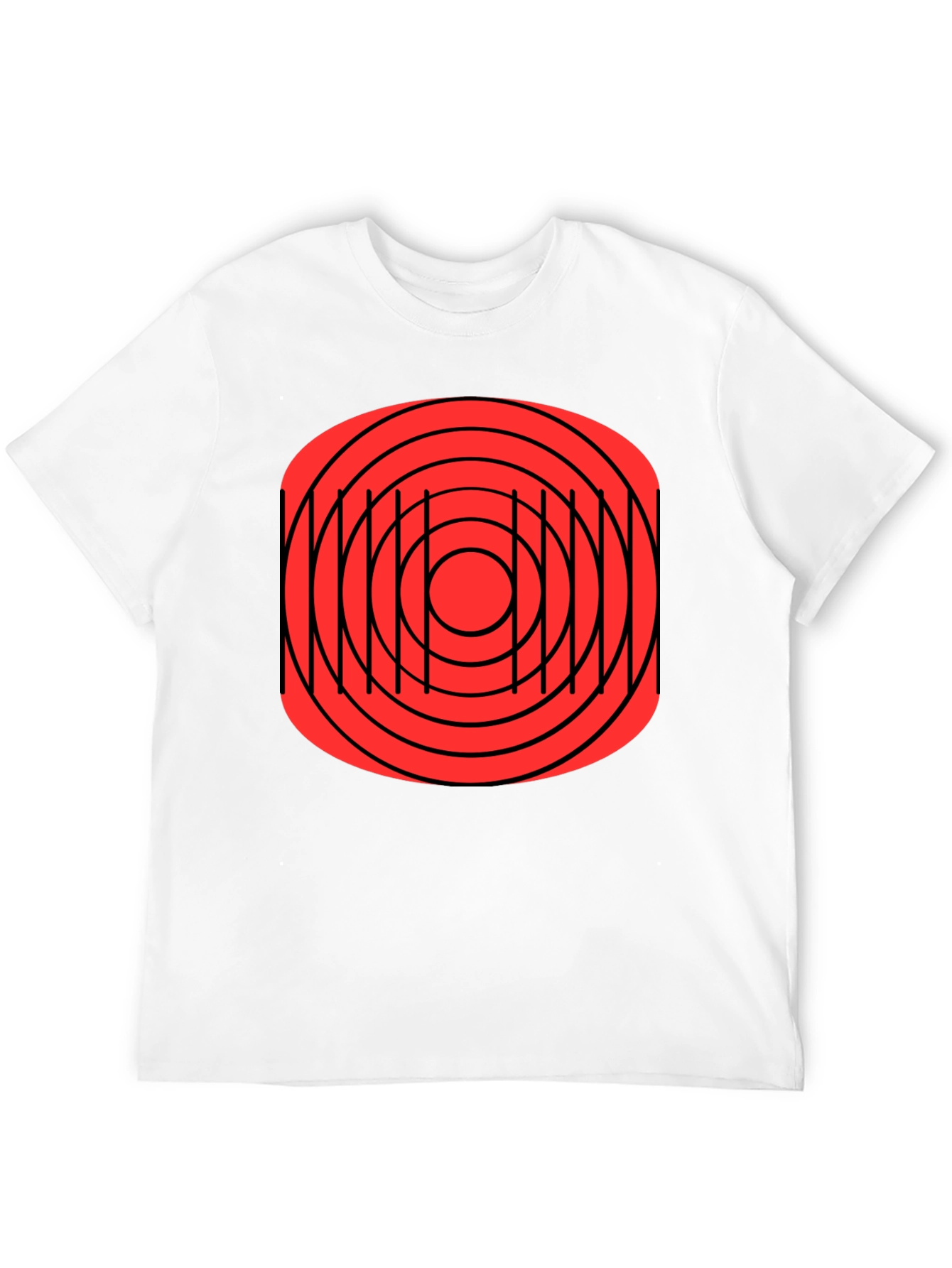 Black Abstract Target Graphic T-Shirt view 12