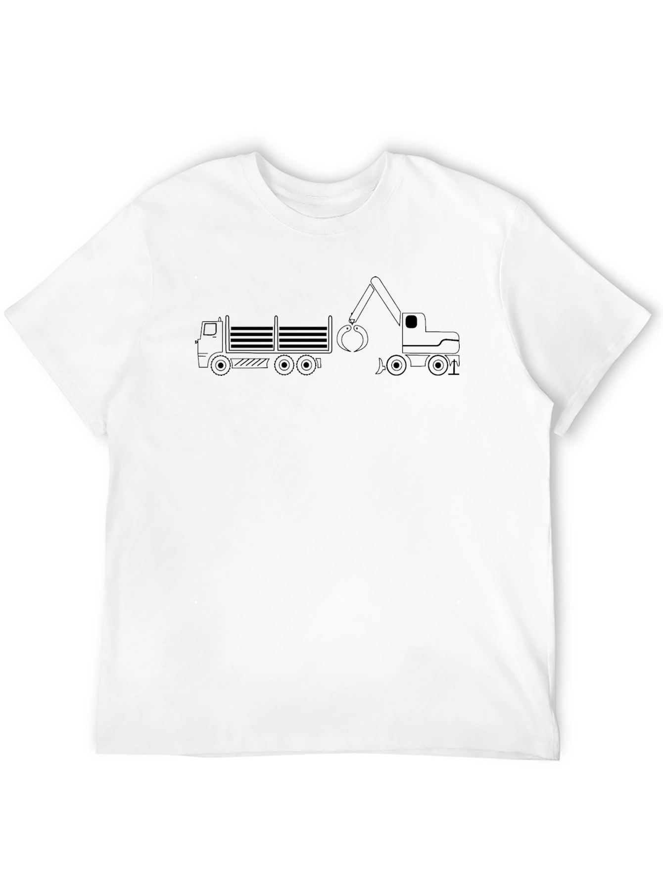 Black Construction Truck T-Shirt - Black view 12