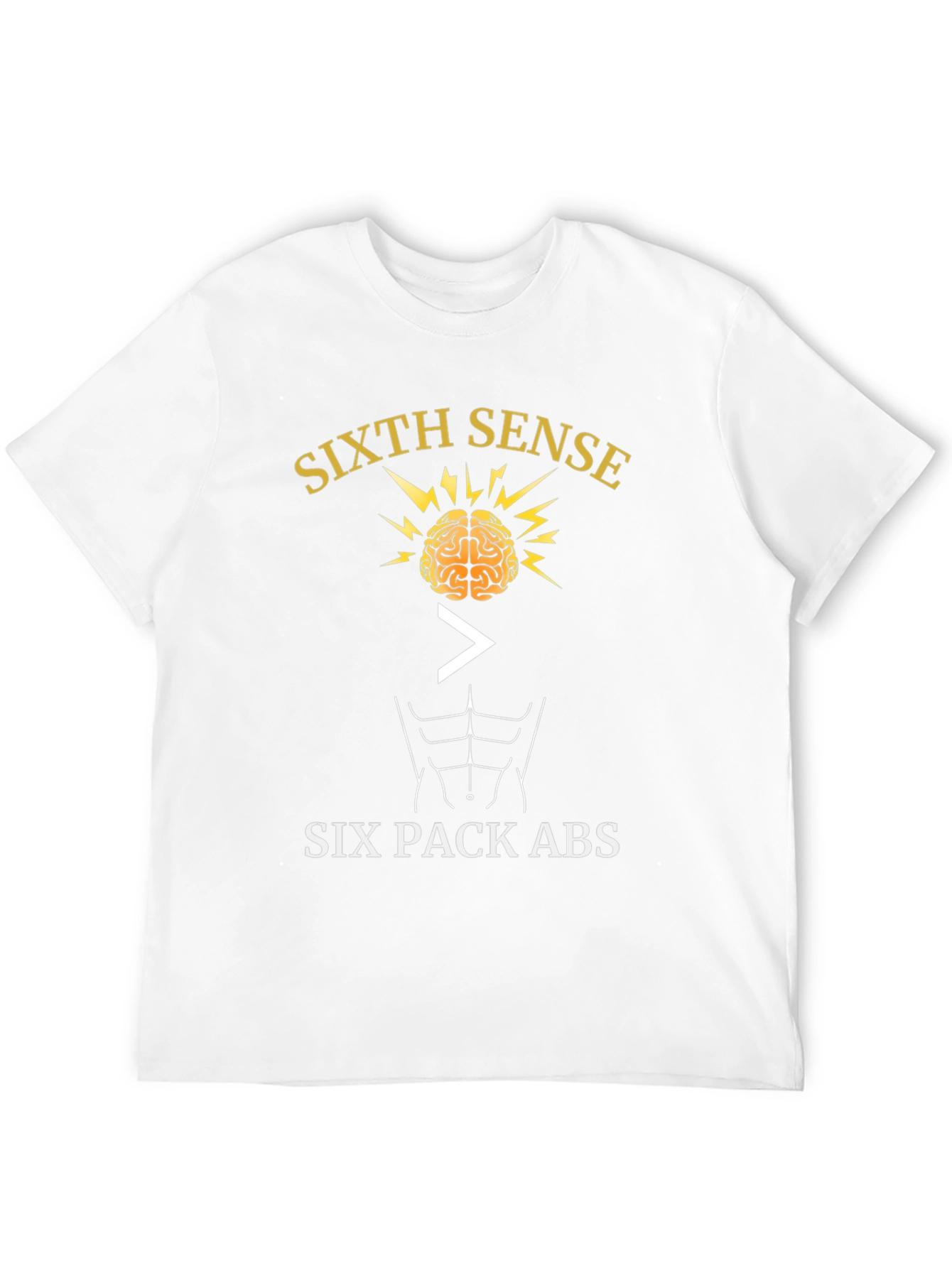 Black Sixth Sense > Six Pack Abs Graphic T-Shirt view 12