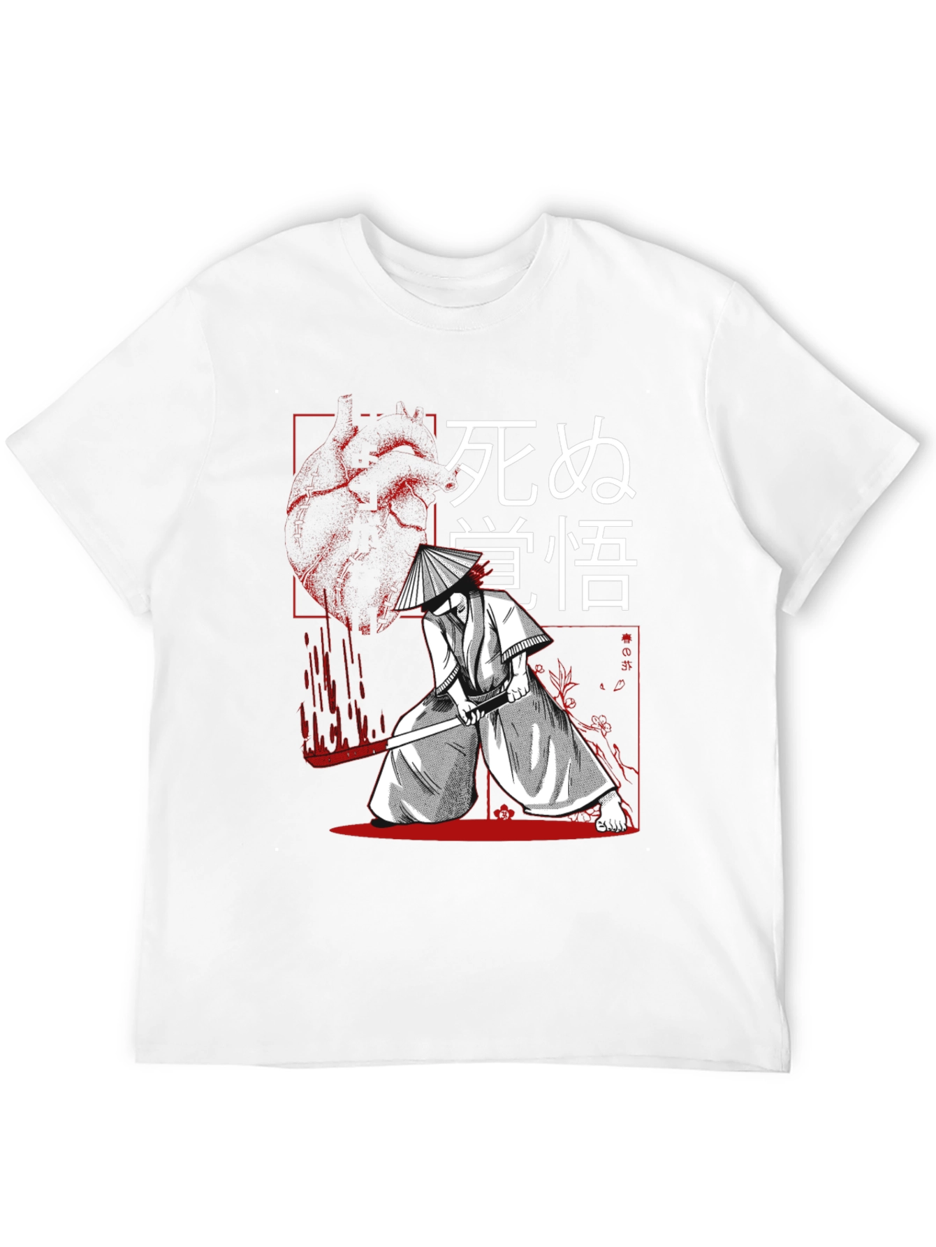 Black Samurai Graphic Tee - Black Cotton T-Shirt view 12