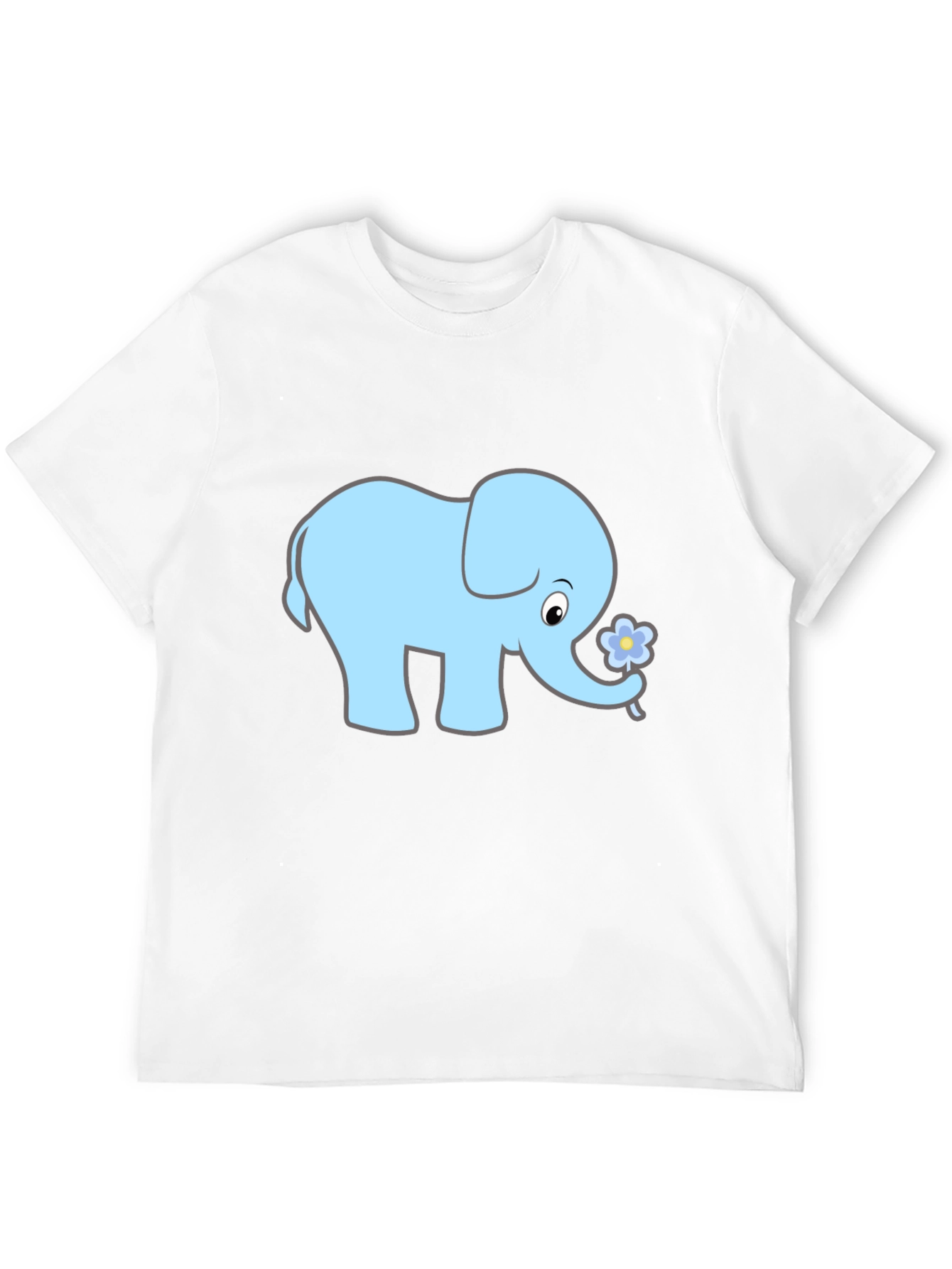 Black Cute Elephant Graphic Tee - Black view 12