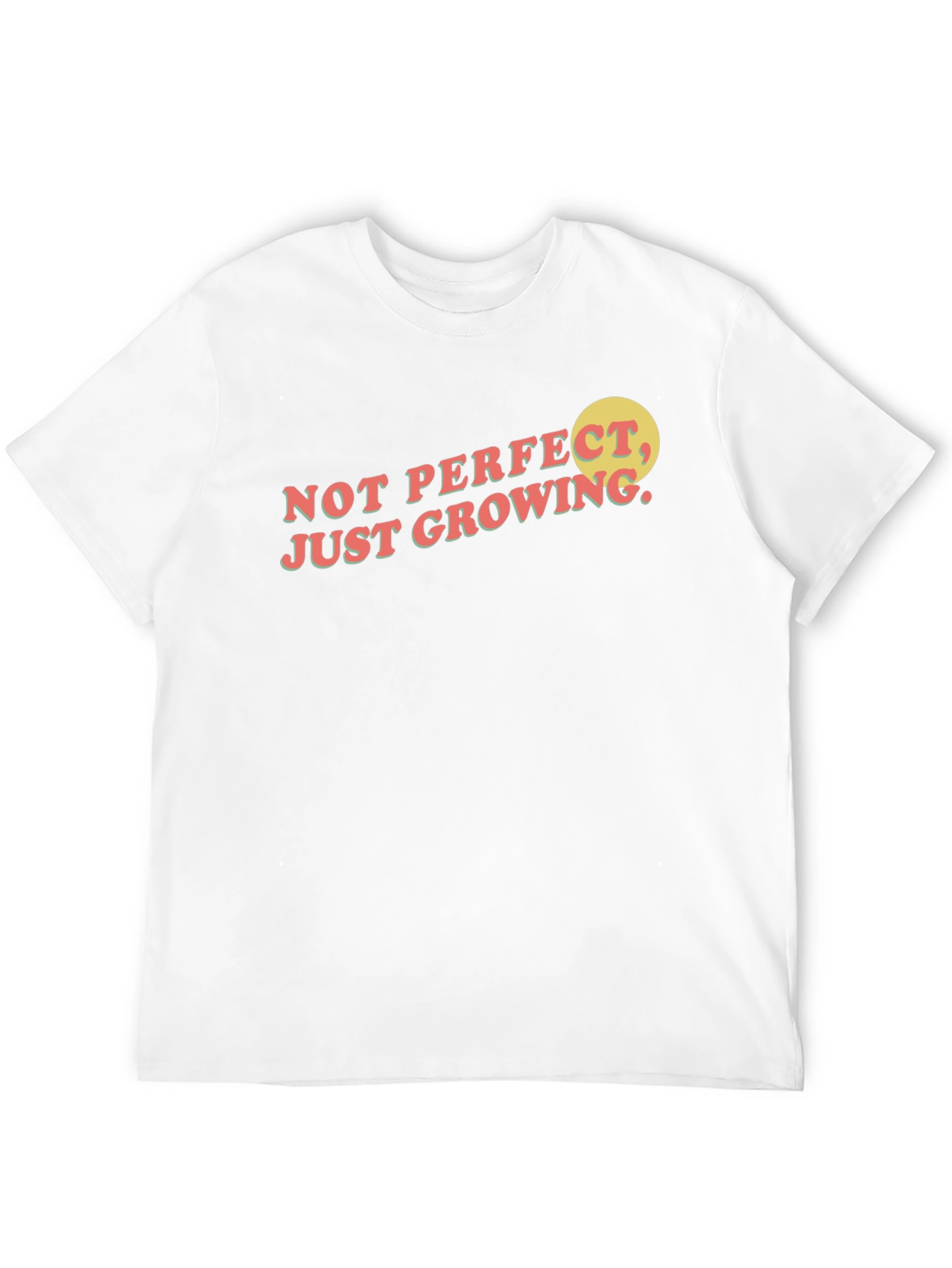 Black Not Perfect Just Growing T-Shirt view 12