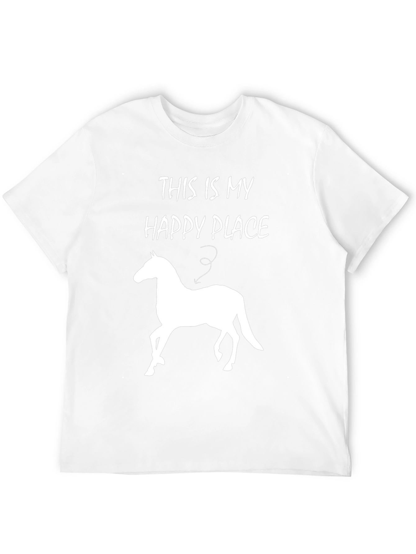 Happy Place Horse T-Shirt - Men's Black Tee - 12