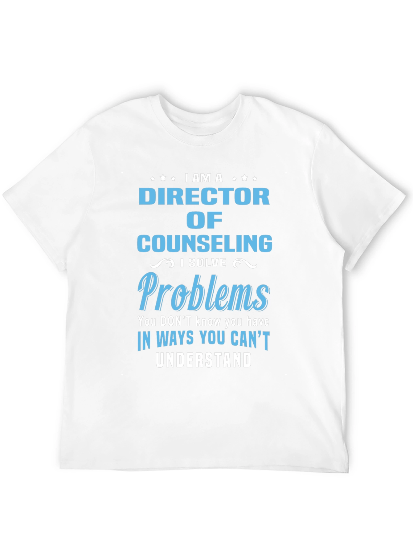 Black Director of Counseling T-Shirt - I Solve Problems Tee view 12