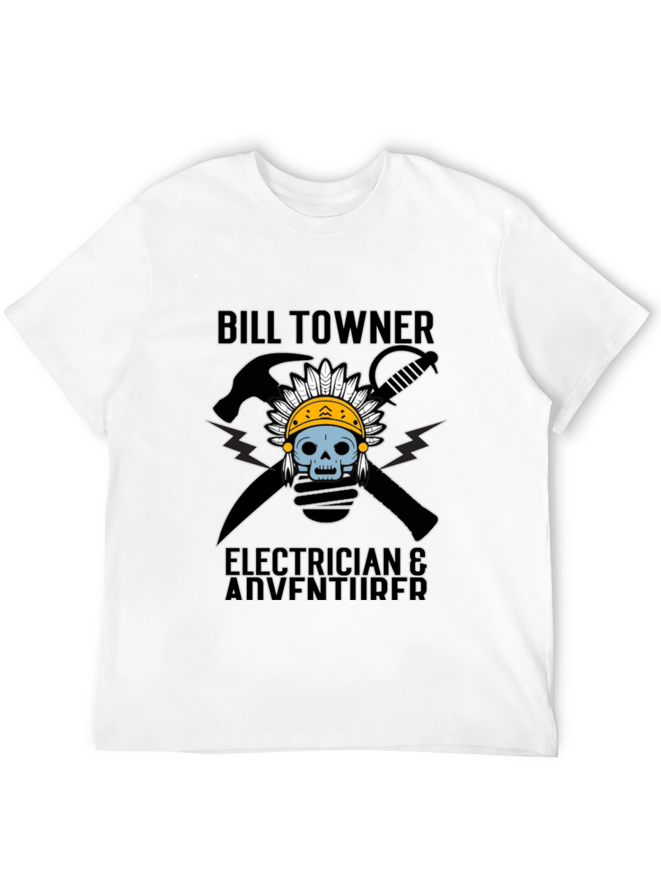 Black Bill Towner Electrician & Adventurer T-Shirt view 12