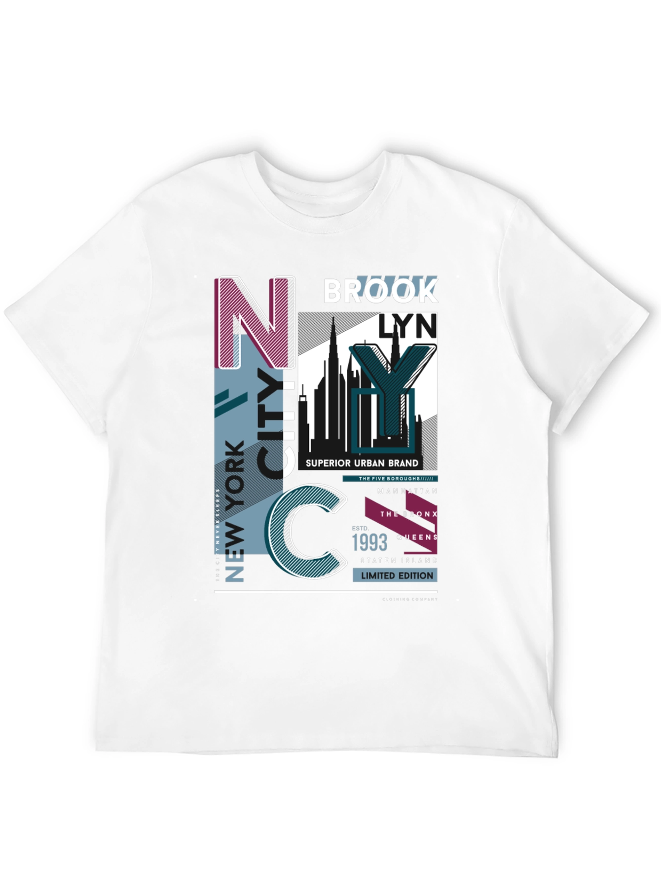 Black New York City Graphic Print T-Shirt view 12
