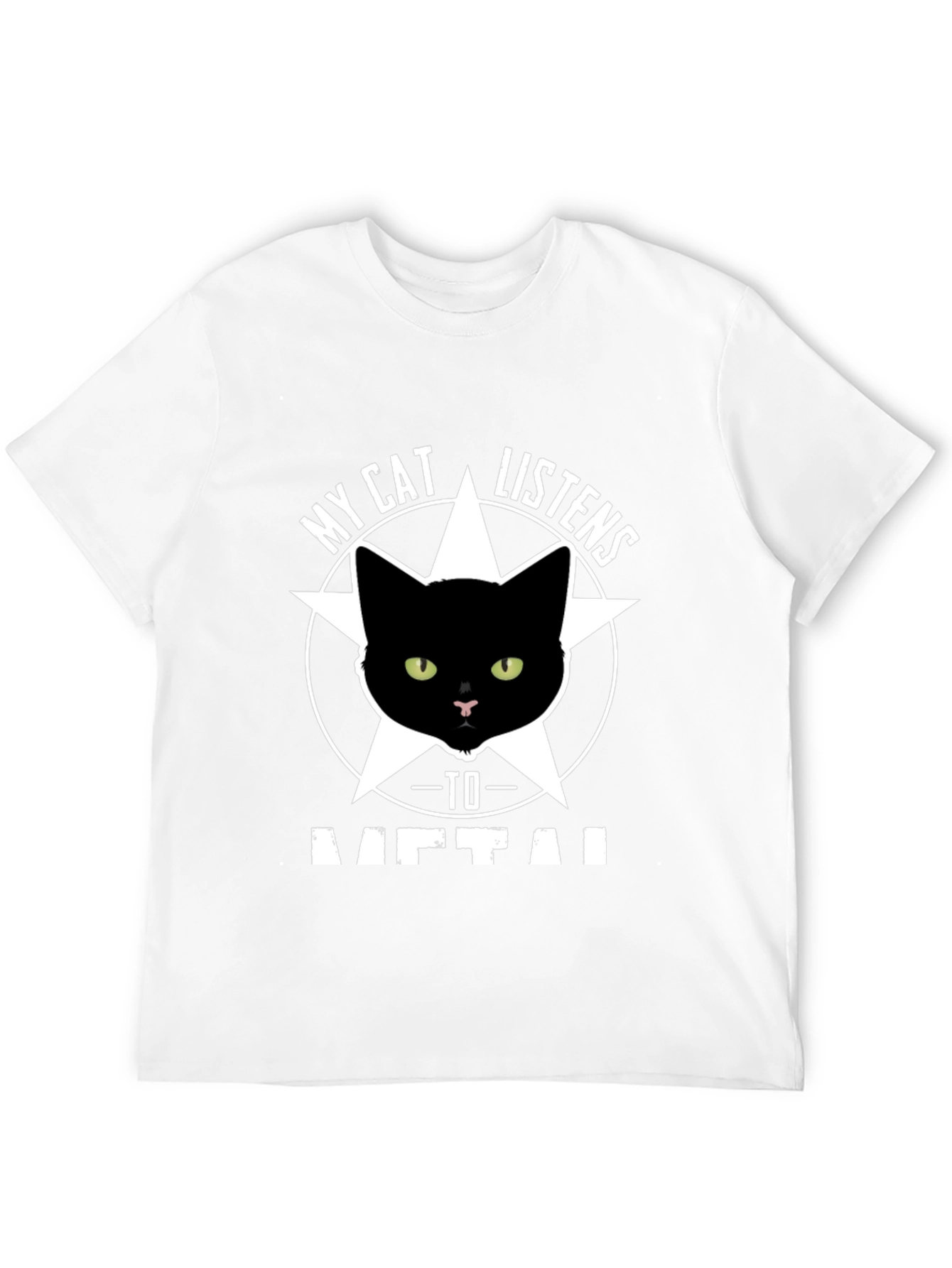 Black My Cat Listens to Metal T-Shirt view 12