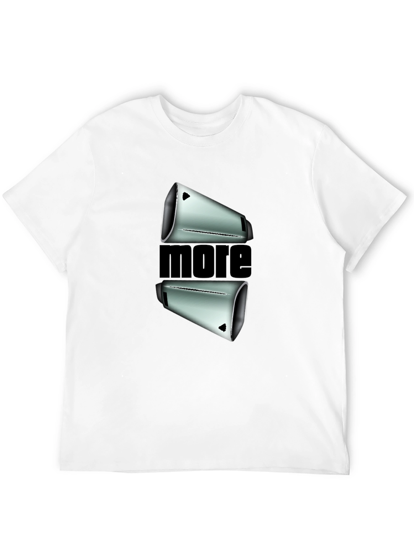 Black Modern "More" Graphic Black T-Shirt view 12