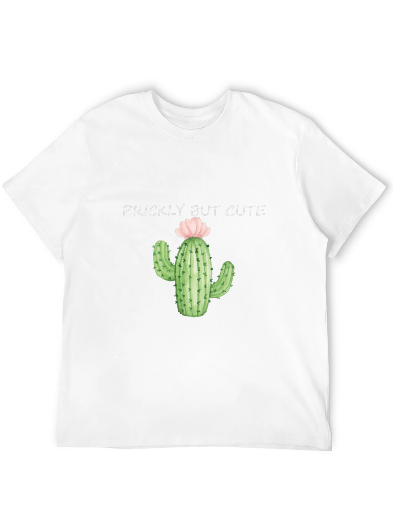 Black Prickly But Cute Cactus Graphic Black T-Shirt view 12