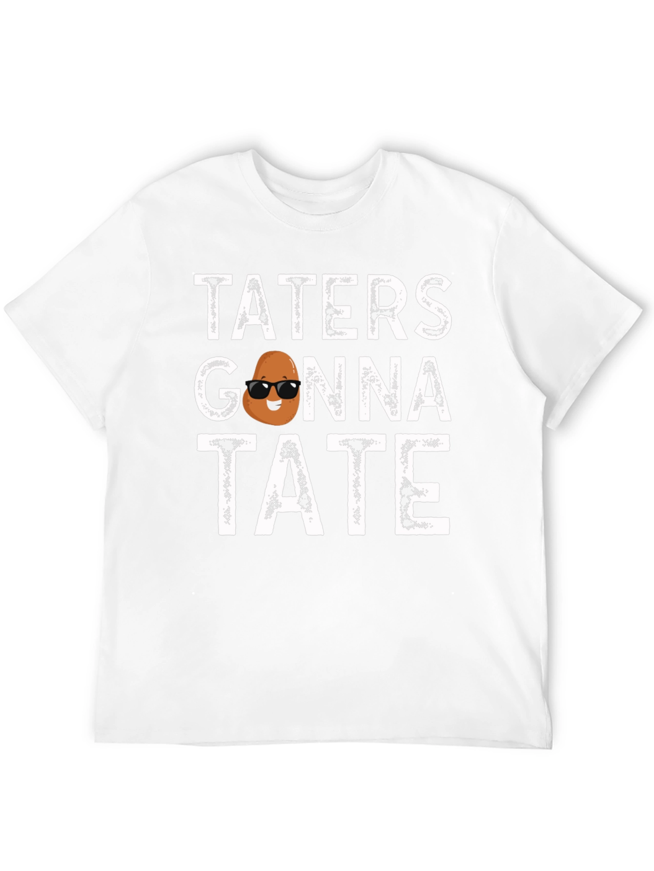 Black Taters Gonna Tate Funny Potato Graphic T-Shirt view 12
