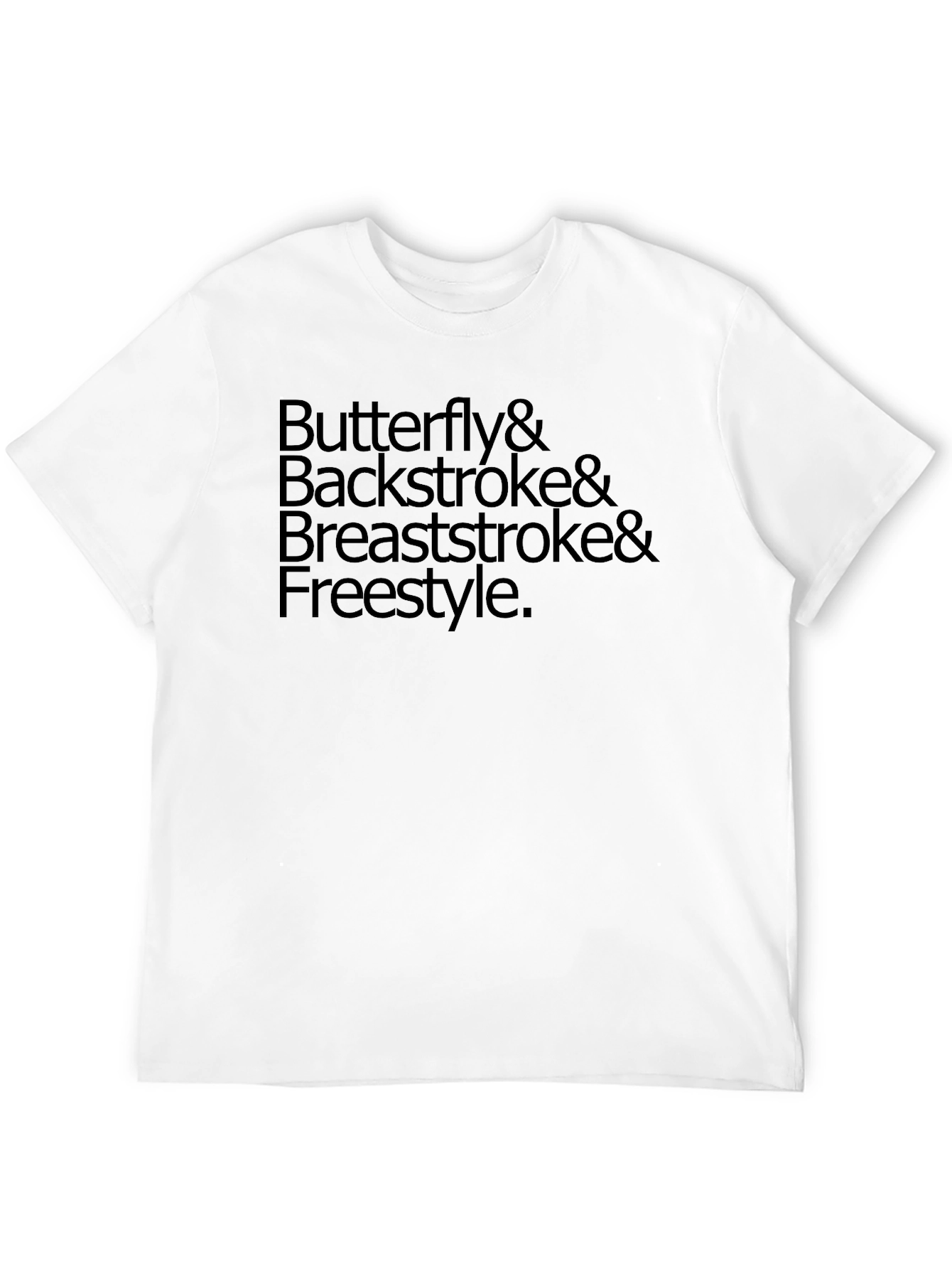 Black Swim Strokes Graphic Tee - Butterfly Backstroke Breaststroke Freestyle view 12