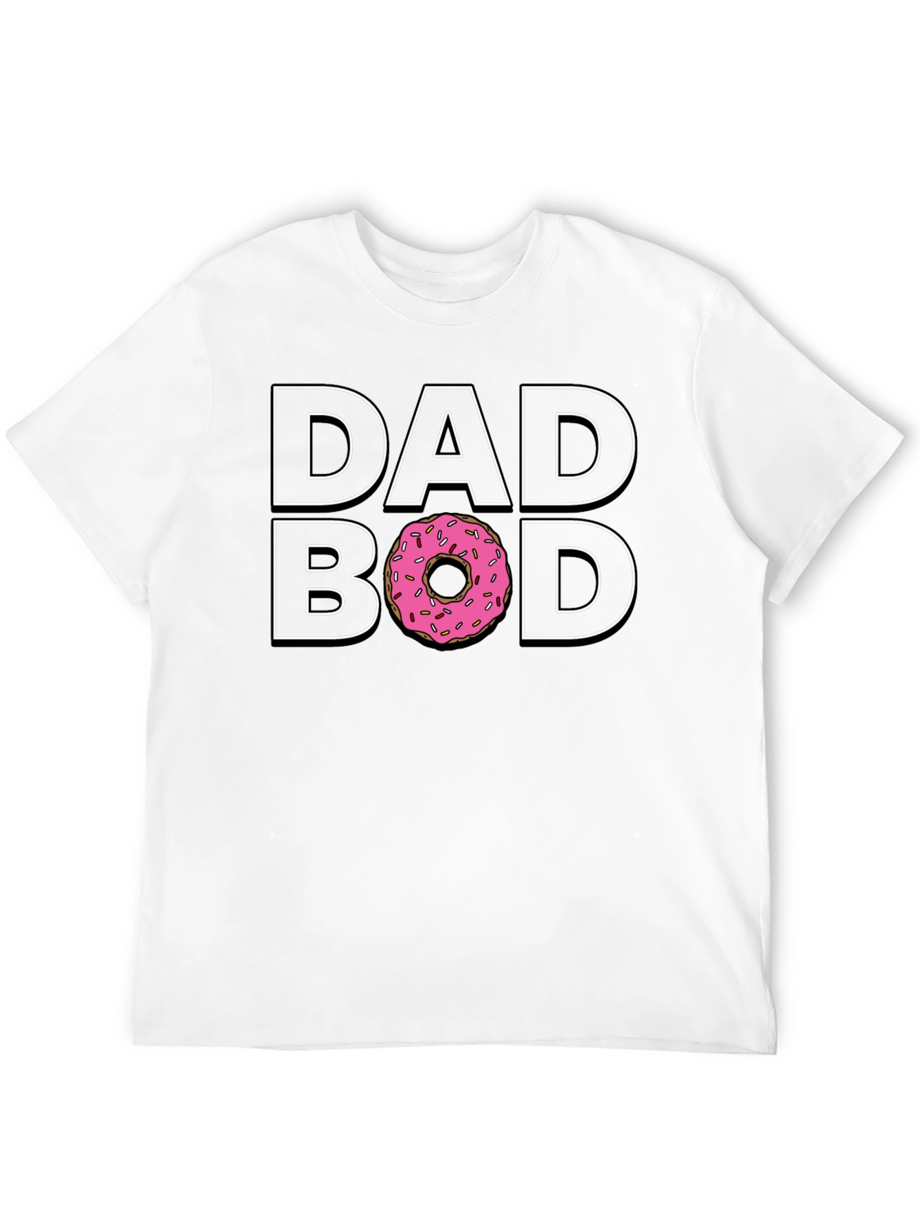 Black Dad Bod Donut T-Shirt - Funny Dad Shirt view 12