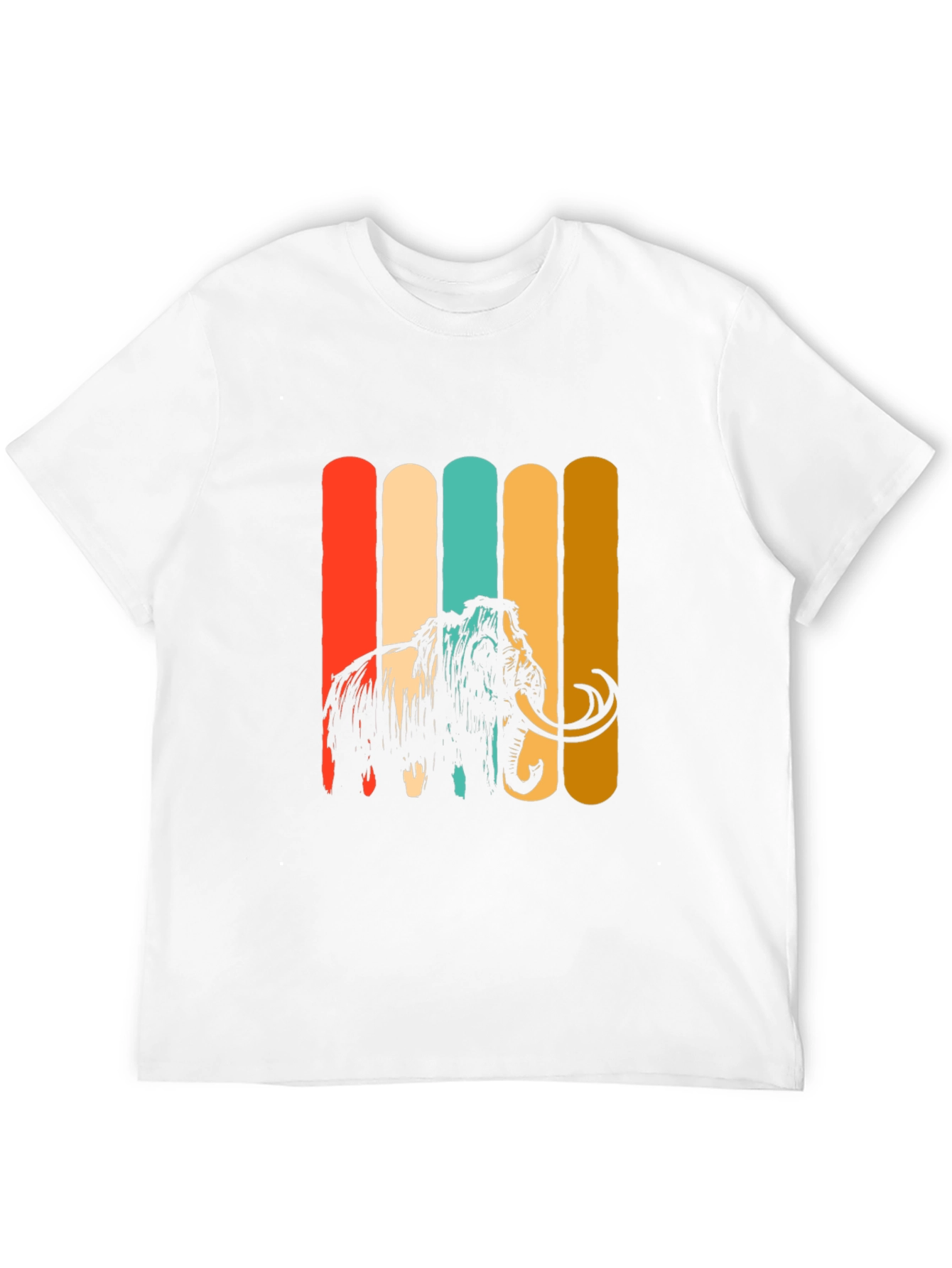 Black Retro Mammoth Graphic Tee - Vintage Style T-Shirt view 12