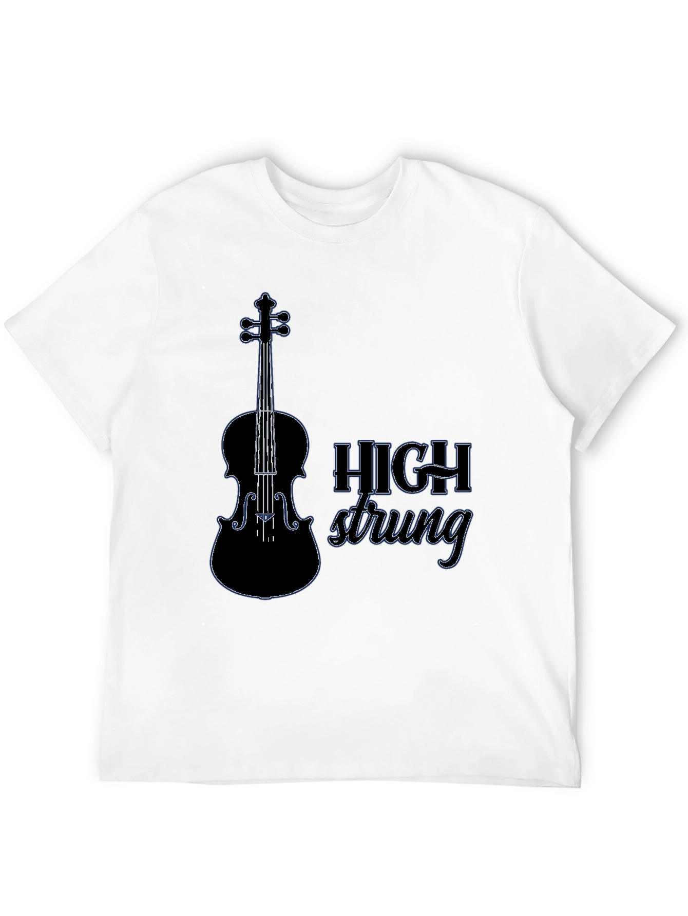 Black High Strung Violin T-Shirt - Music Lover Tee view 12