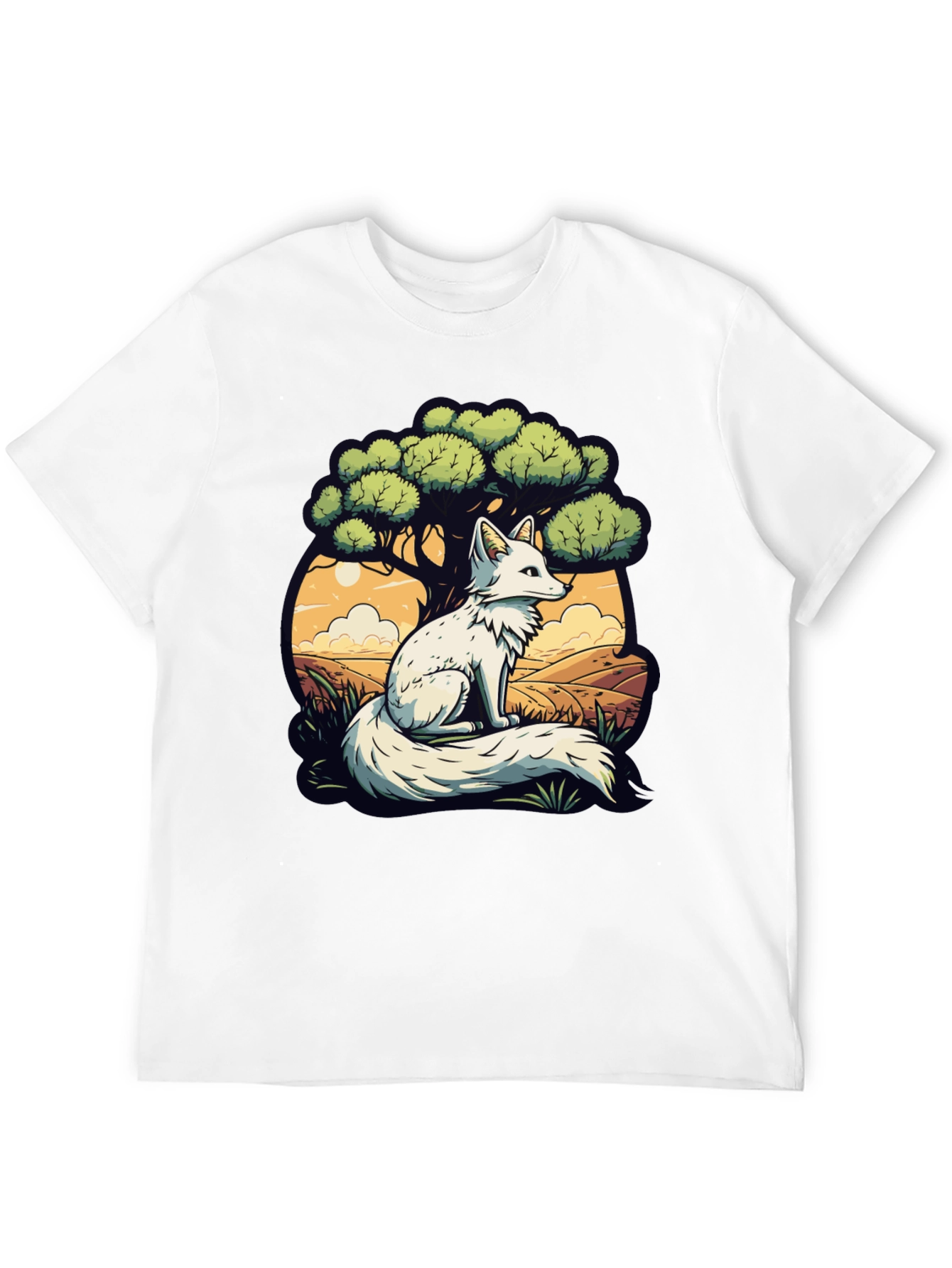 Black Arctic Fox Graphic Tee - Nature Lover's T-Shirt view 12