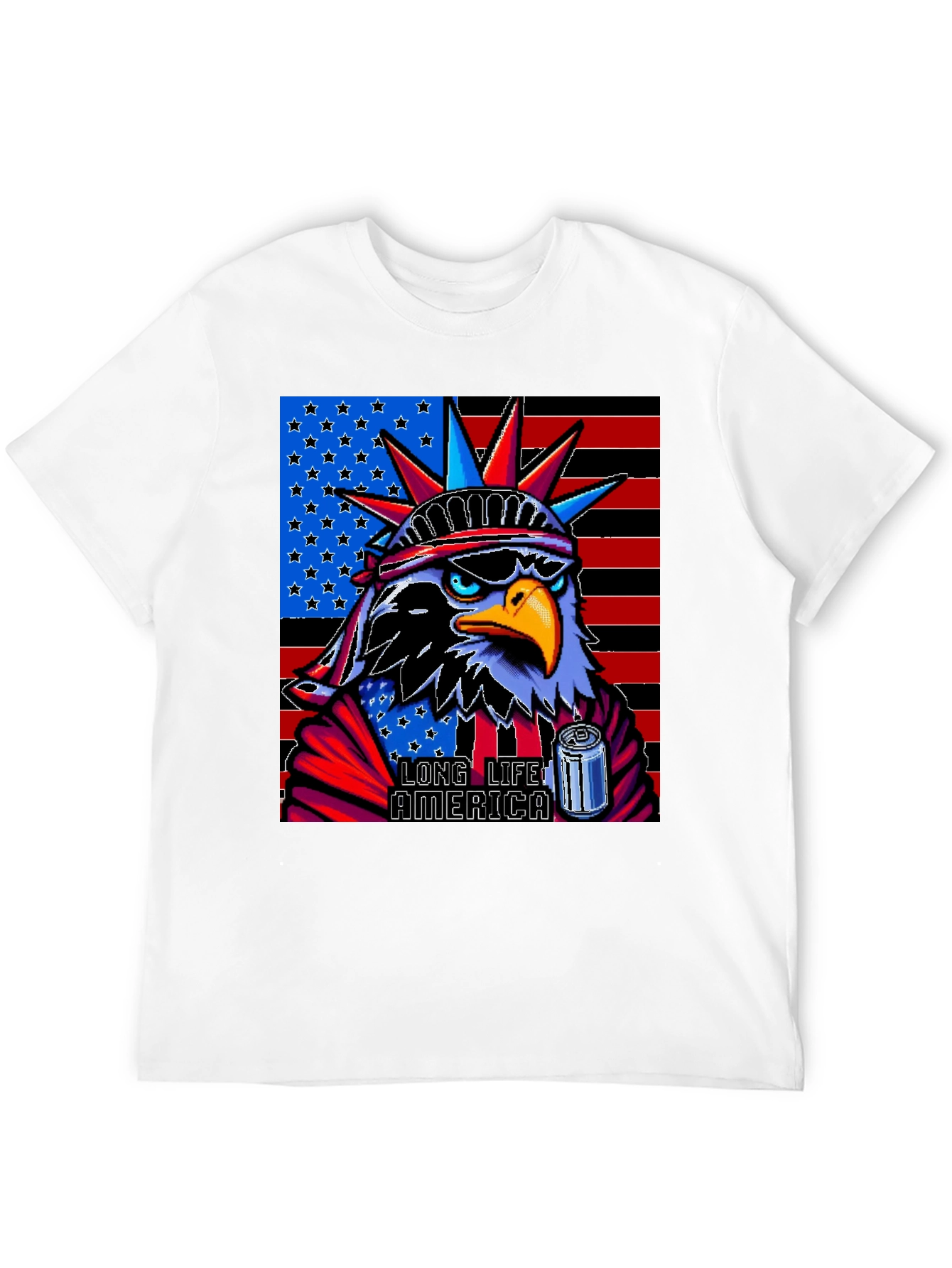 Black Patriotic Eagle T-Shirt: Long Live America! view 12