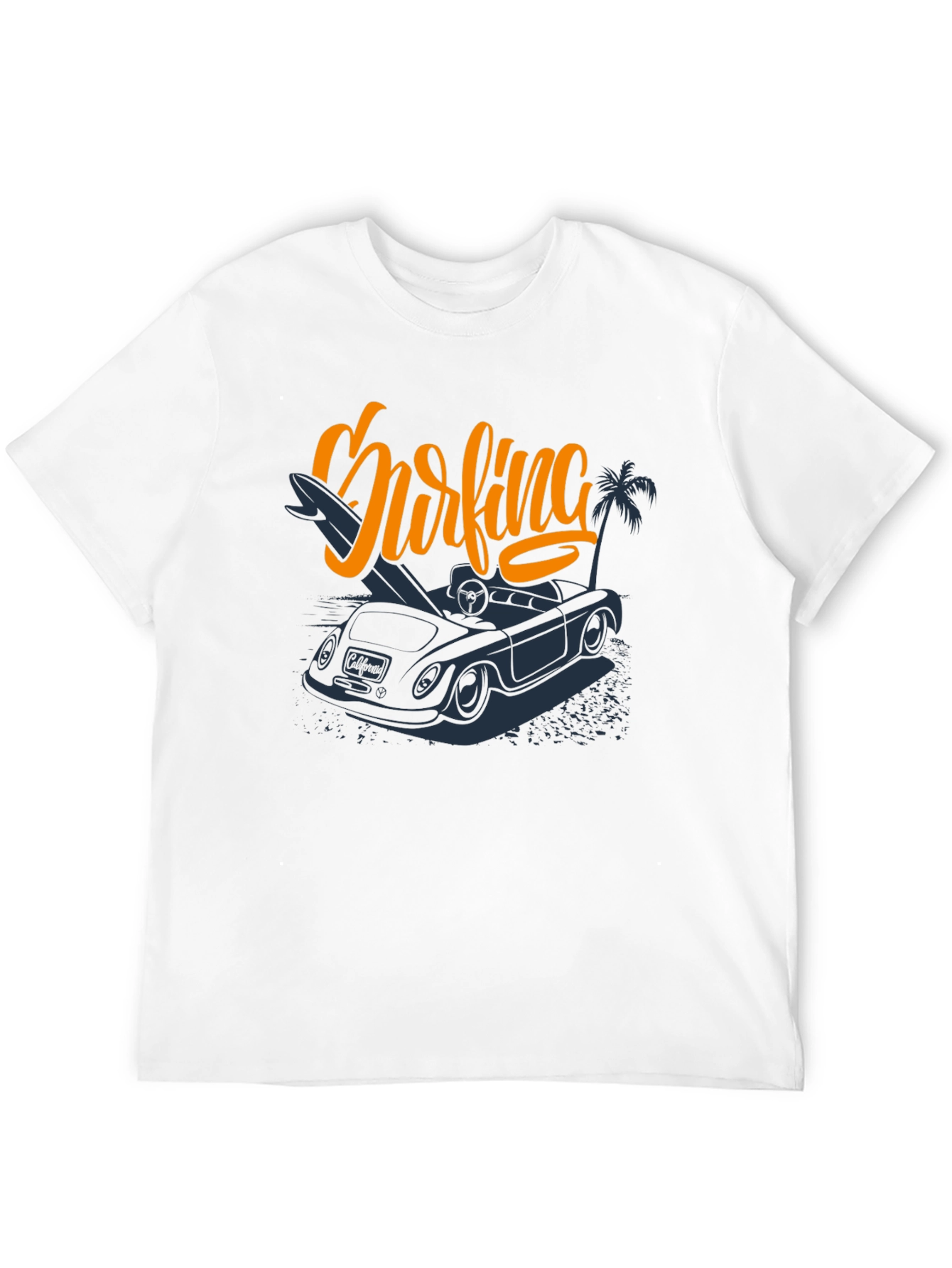 Black Surfing Car Graphic Tee -  Vacation Ready view 12
