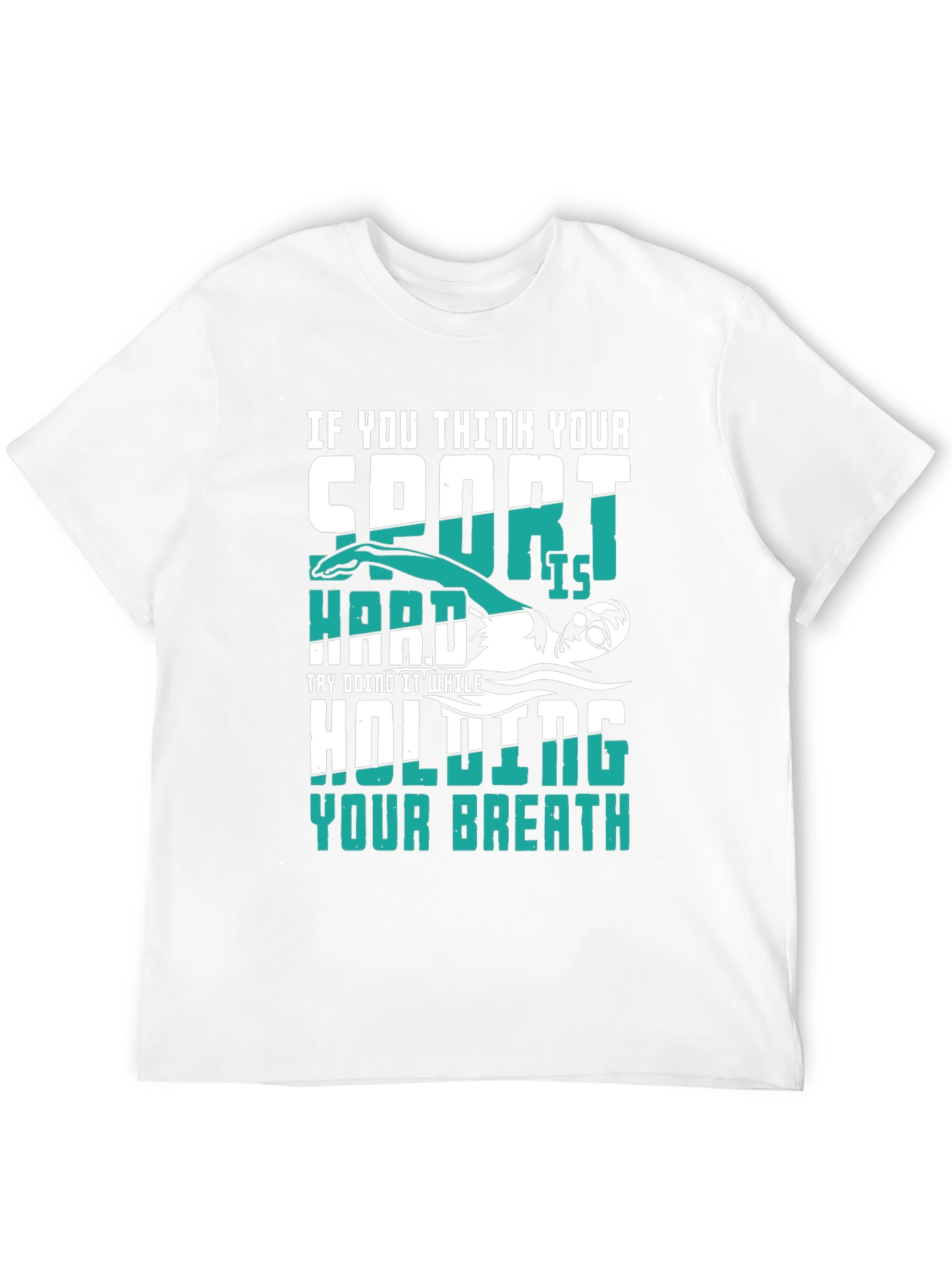 Black Swimmer Graphic T-Shirt: Holding Your Breath view 12