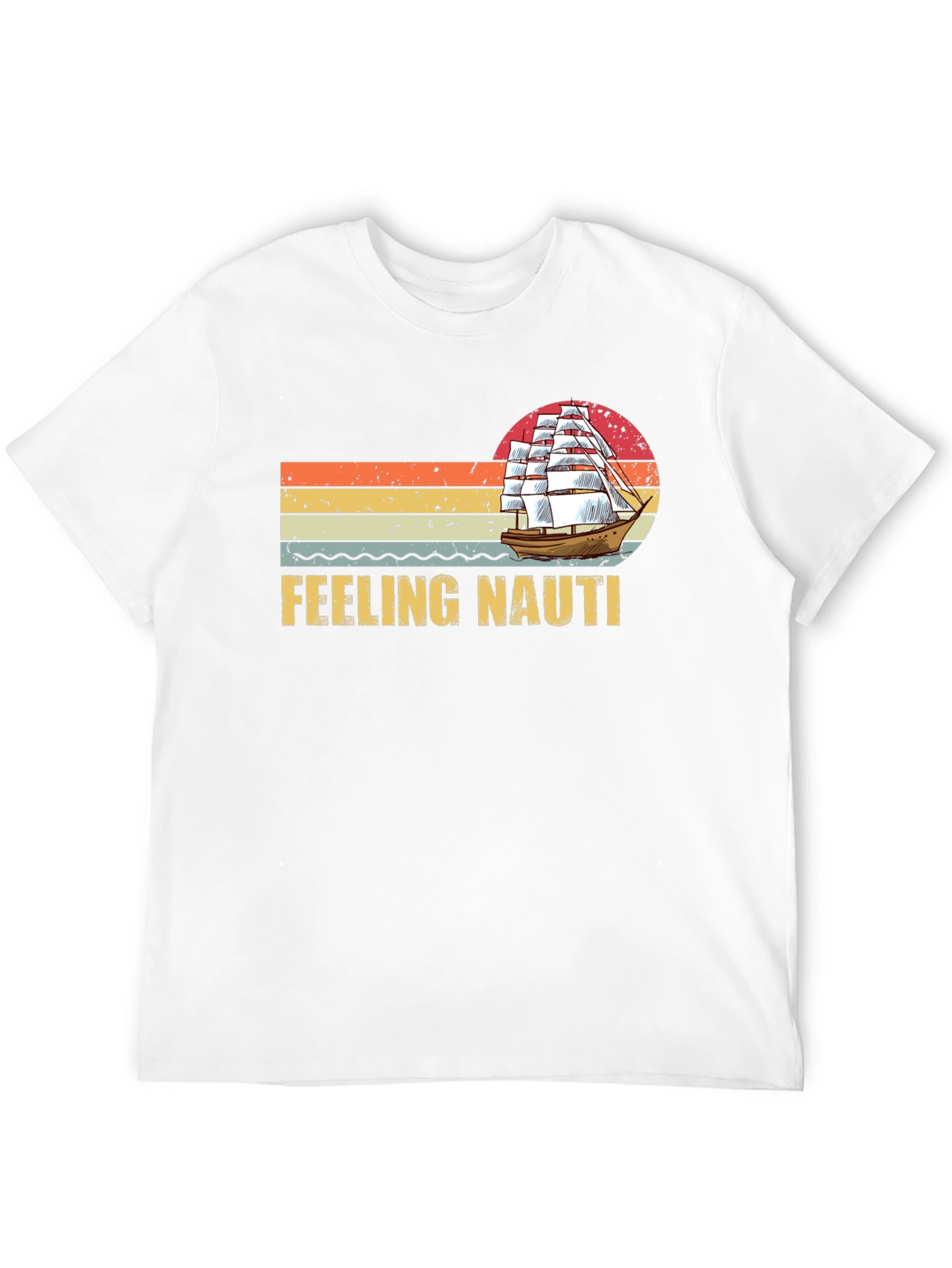 Black Feeling Nauti T-Shirt - Vintage Sailboat Design view 12