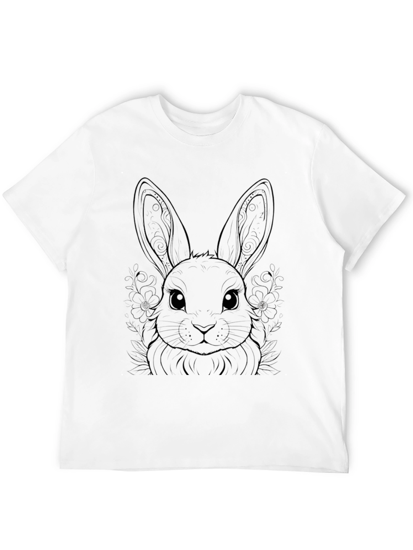 Black Rabbit Graphic Tee - Black Unisex T-Shirt view 12