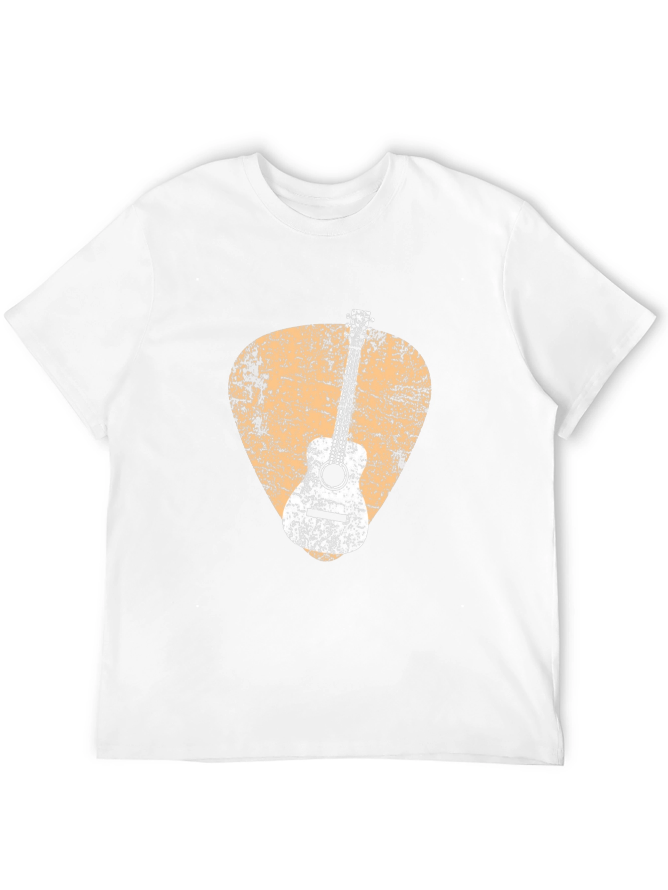 Black Guitar Pick Graphic Tee - Distressed Style view 12