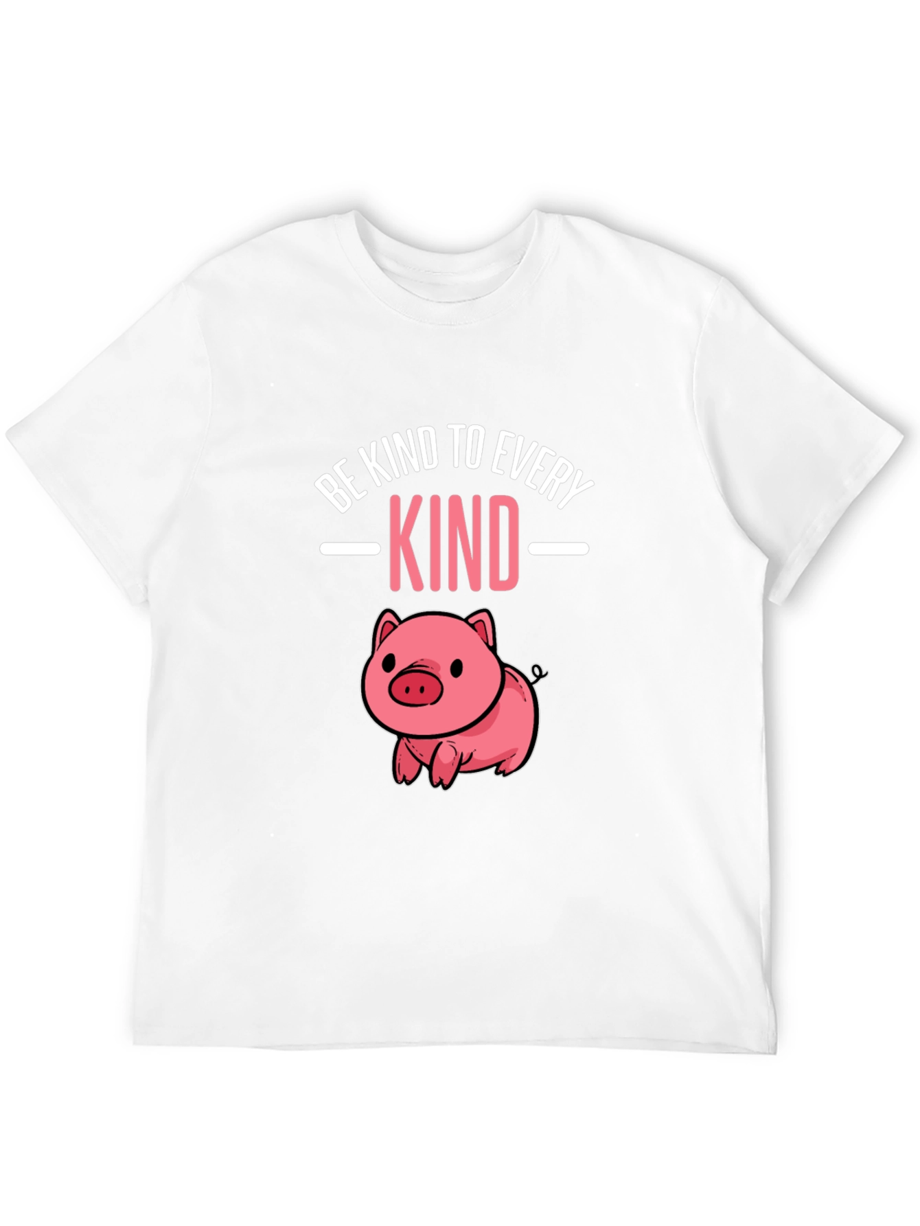 Black Be Kind To Every Kind Pig T-Shirt view 12