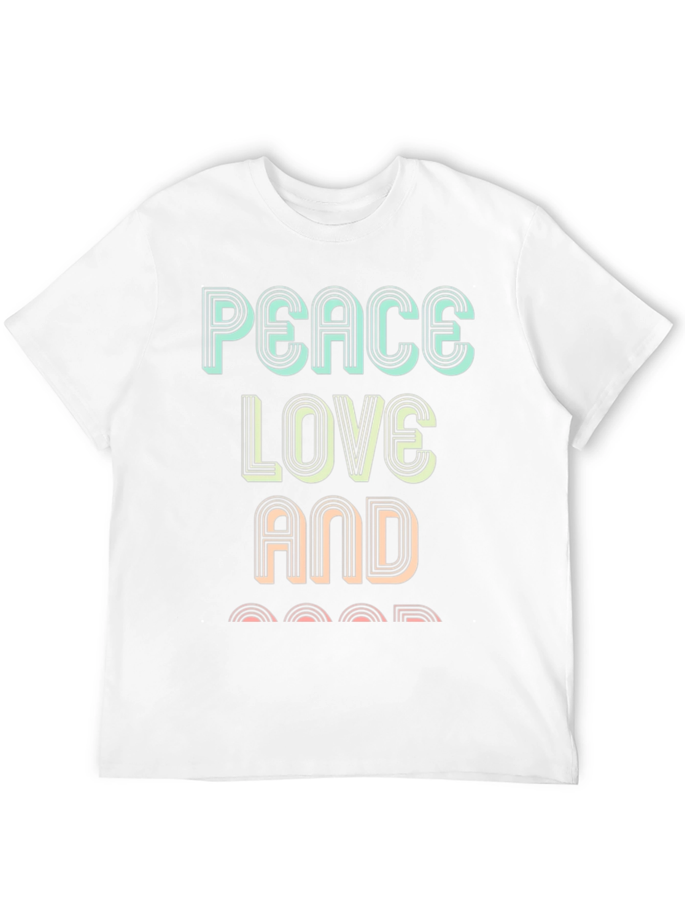 Black Peace Love and Good T-Shirt view 12