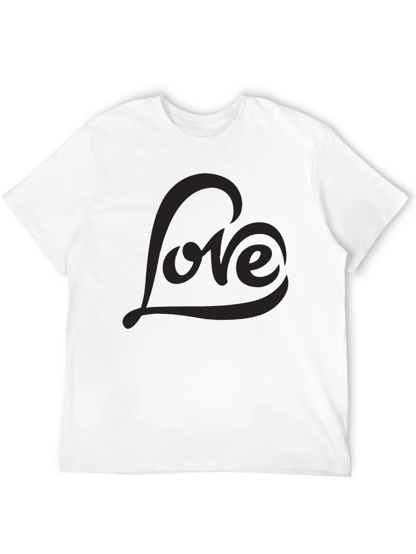 Black Men's Black Love Graphic Tee - Stylish Casual Comfort view 12