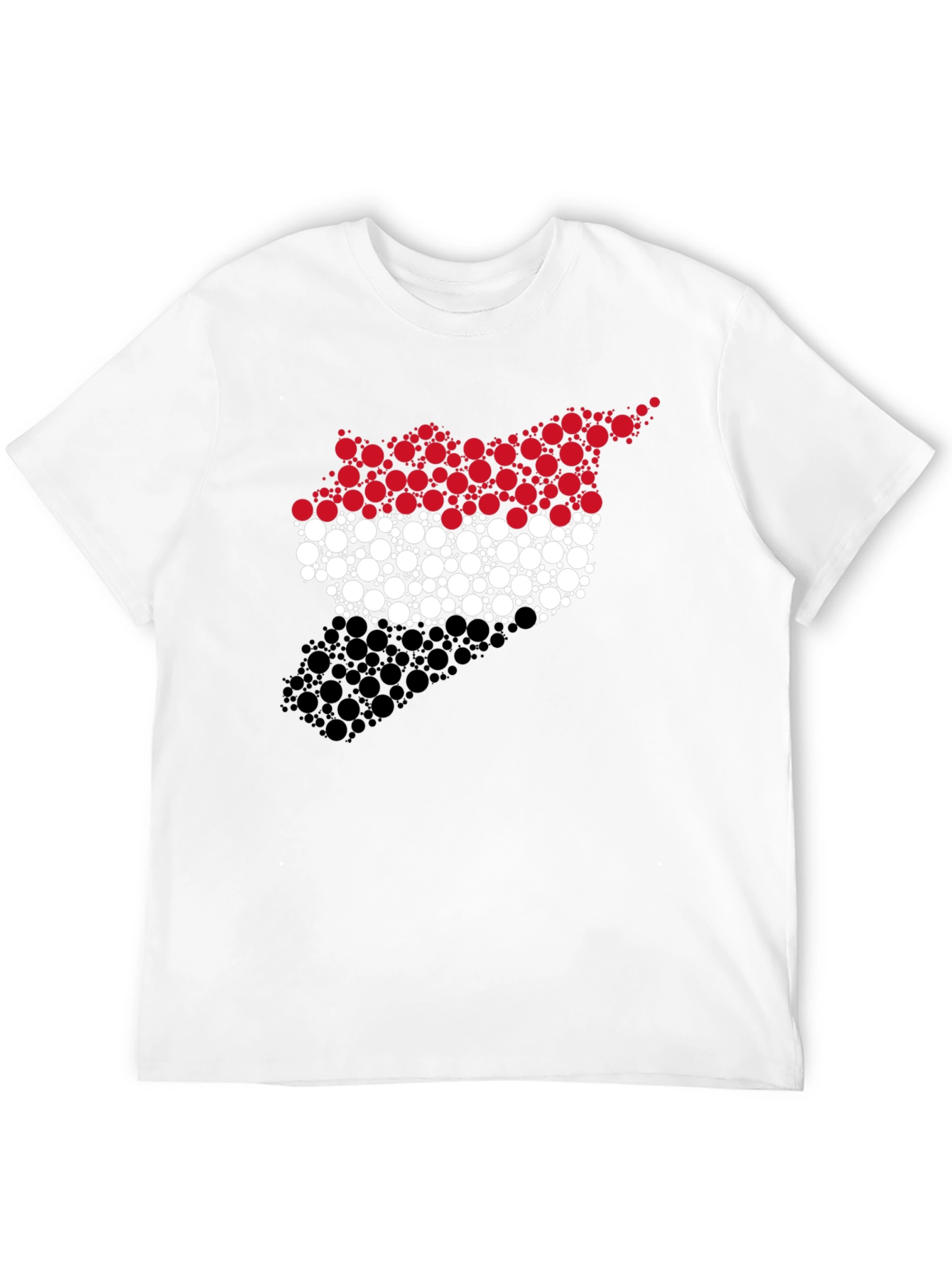 Syria Flag Circle Pattern Graphic Tee - 12