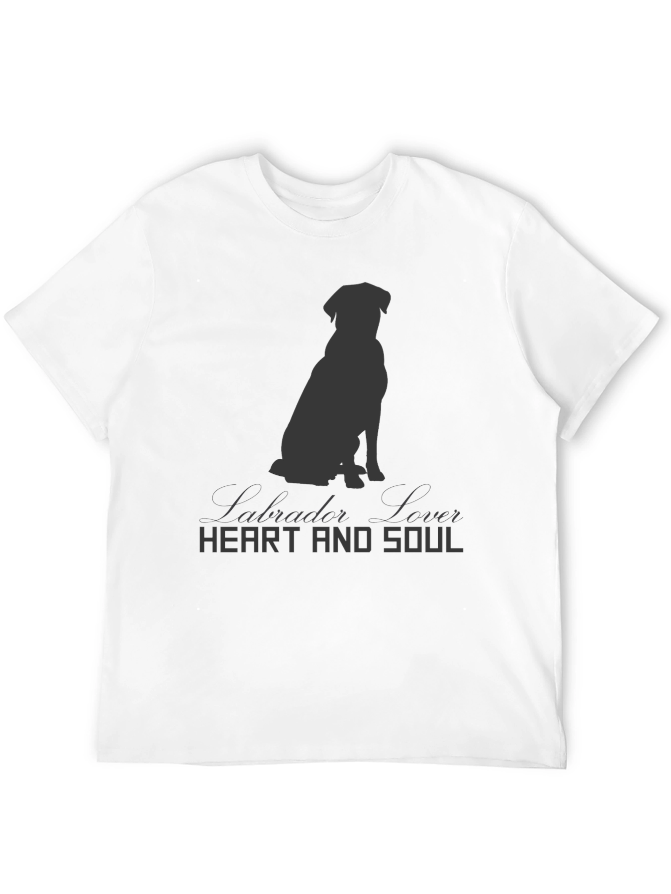 Black Labrador Lover Heart and Soul Black T-Shirt view 12
