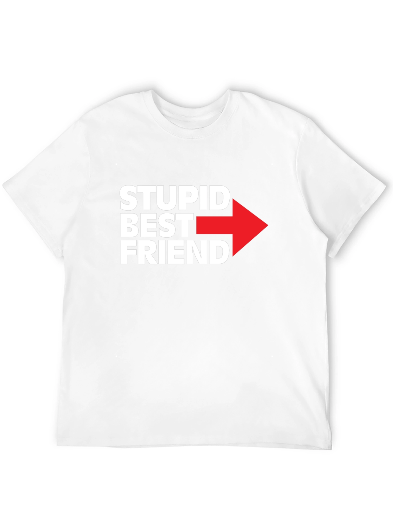 Black Stupid Best Friend Graphic T-Shirt - Funny Friendship Tee view 12
