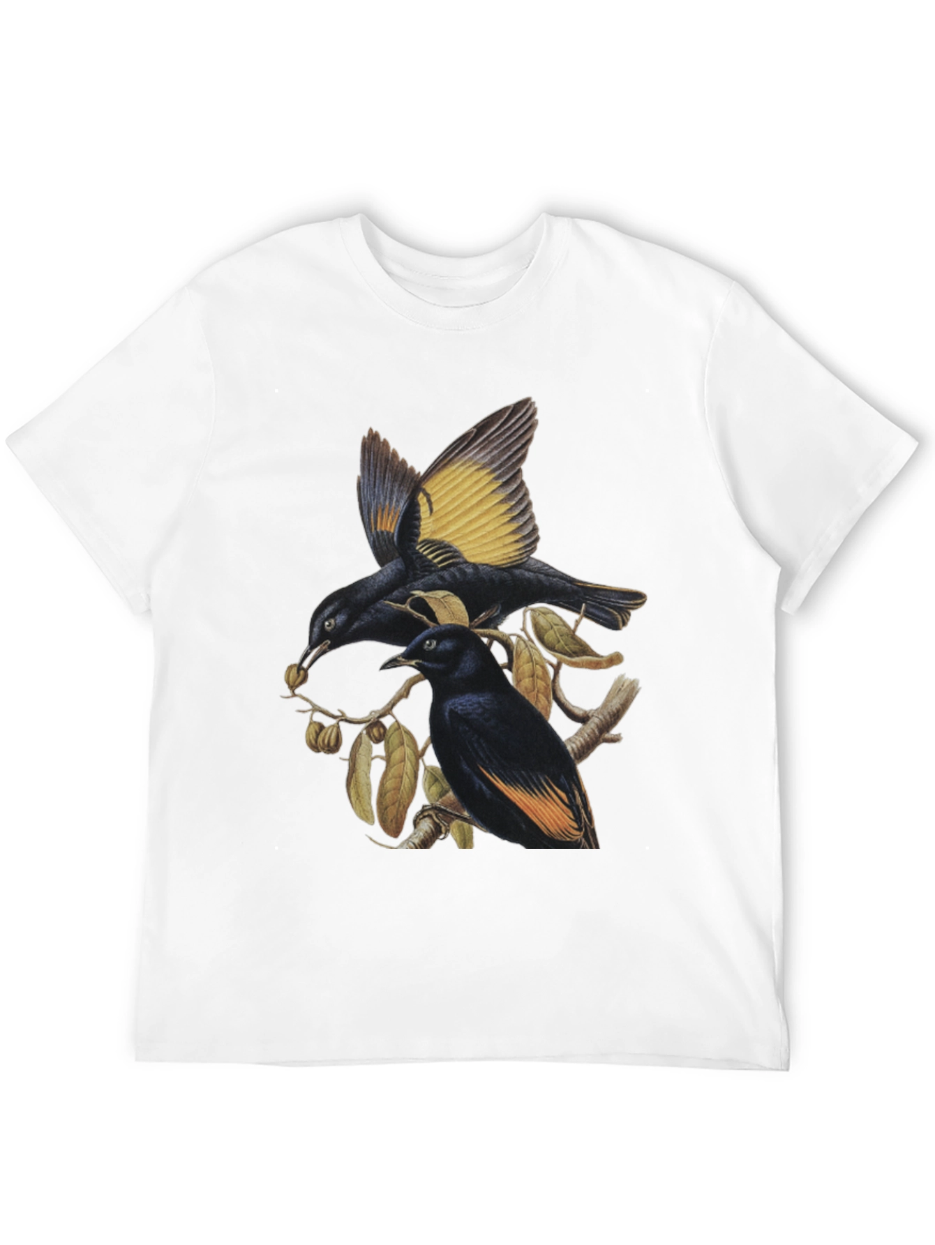 Black Birds on Branch Graphic Tee view 12