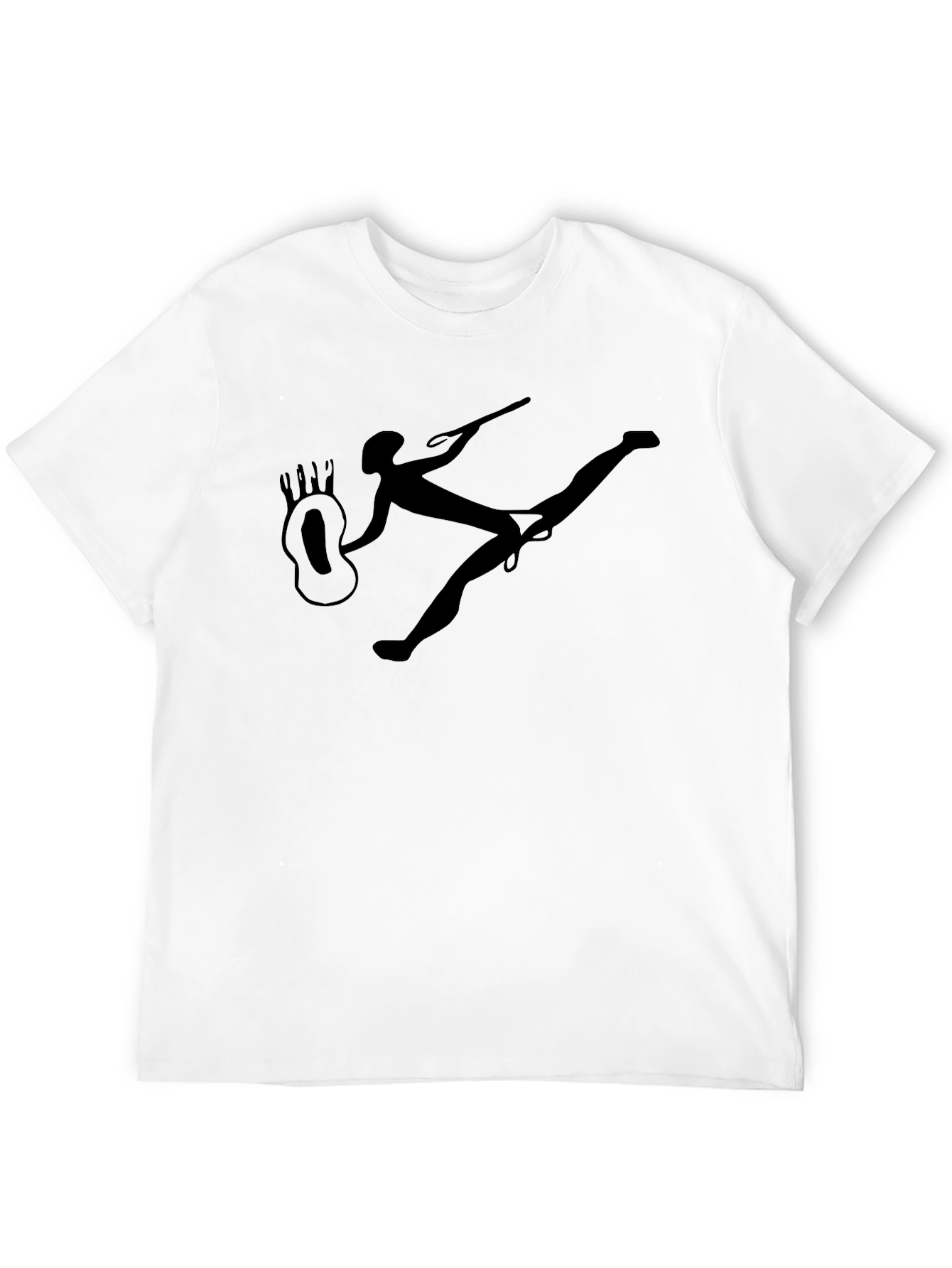 Black Abstract Silhouette Graphic Tee - Black view 12